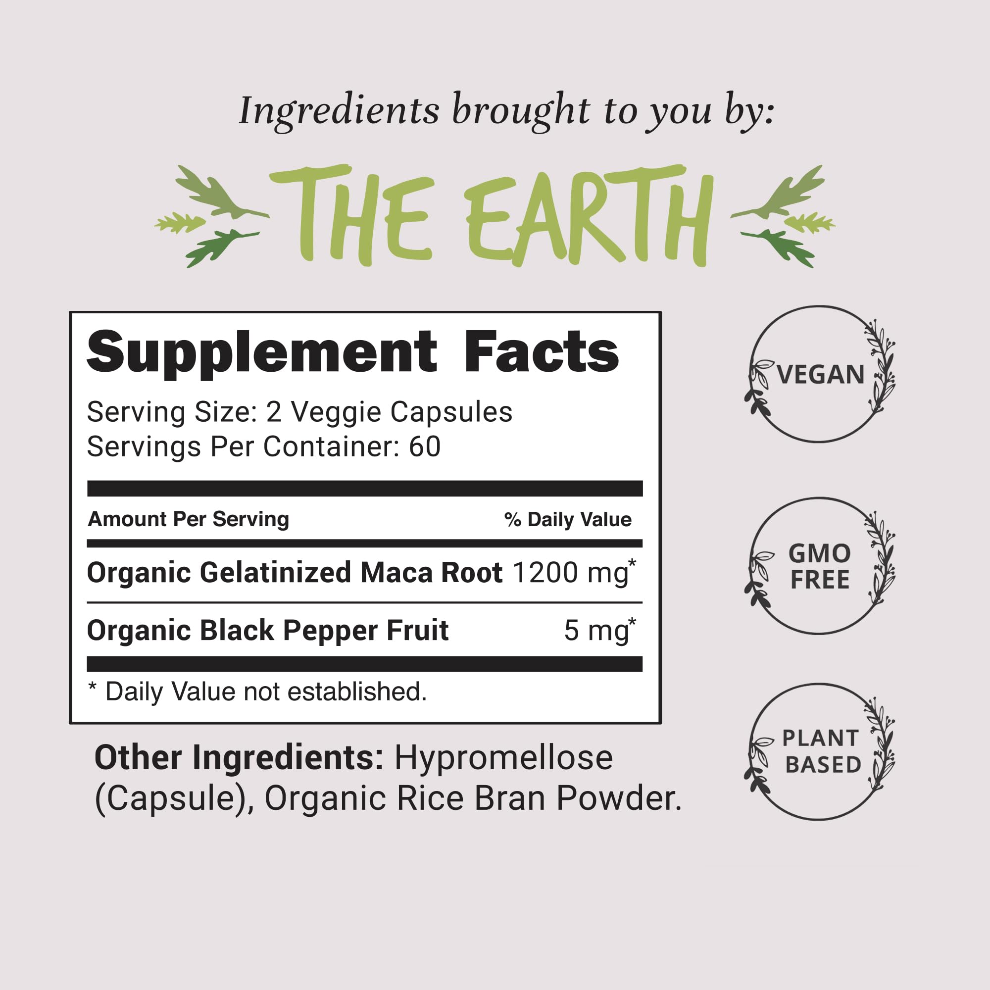 Organic Maca Root Capsules 1200 mg – Libido Booster for Women Fast Acting & Potent | Female Maca Supplement | Energy Pills from Peru | Includes Black Pepper for High Absorption | Vegan, 120 Ct Happy Healthy Hippie uk supplements