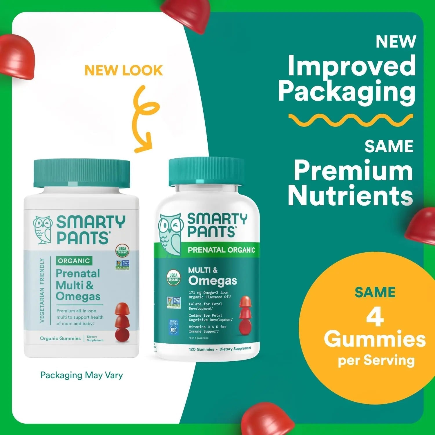 SmartyPants Organic Prenatal Vitamins for Women, Multivitamin Gummies: Biotin, Methylfolate, Omega 3 (ALA), Vitamin D3, C, Vitamin B12, B6, A, K2 & Zinc SmartyPants uk supplements