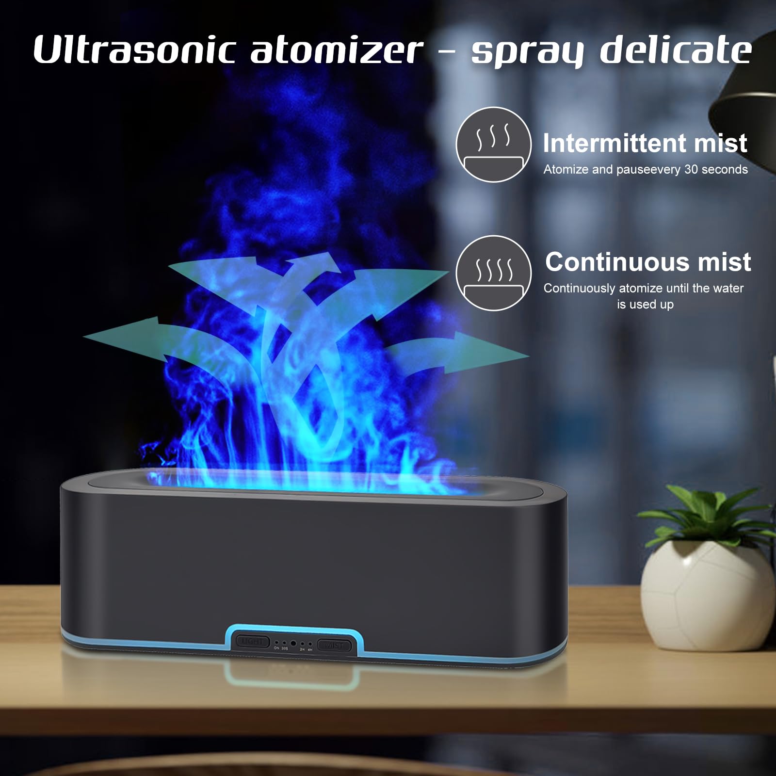 Jpord Flame Fire Essential Oil Diffuser,200ml Aromatherapy Diffuser,Fire Cool Mist Scent Diffuser Jpord uk supplements