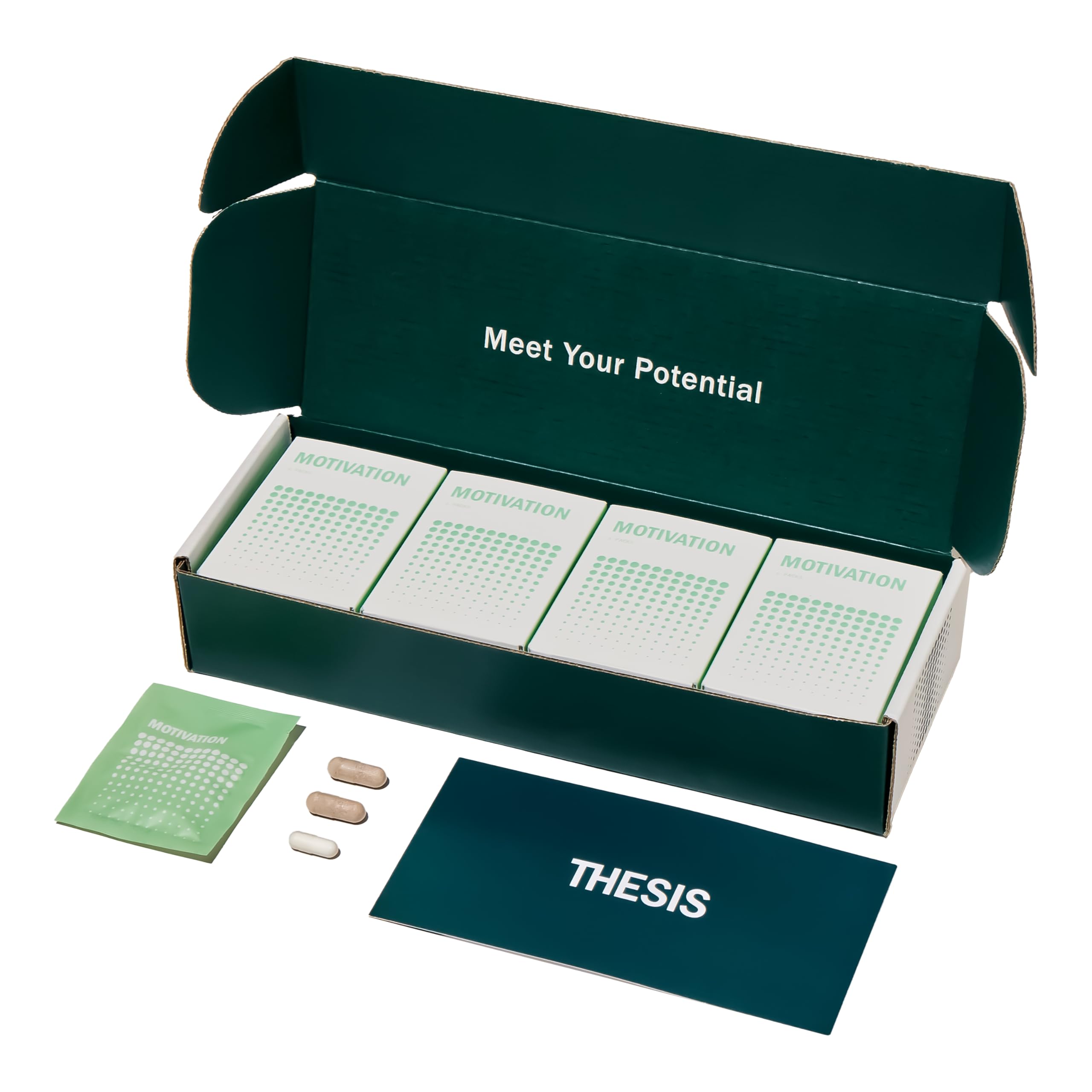 Thesis Motivation - Nootropic Brain Support Supplement - Promotes Healthy Brain Energy, Focus & Beat Procrastination - Artichoke Extract, Dynamine, L-Phenylalanine & L-Theanine - 24 Servings THESIS uk supplements
