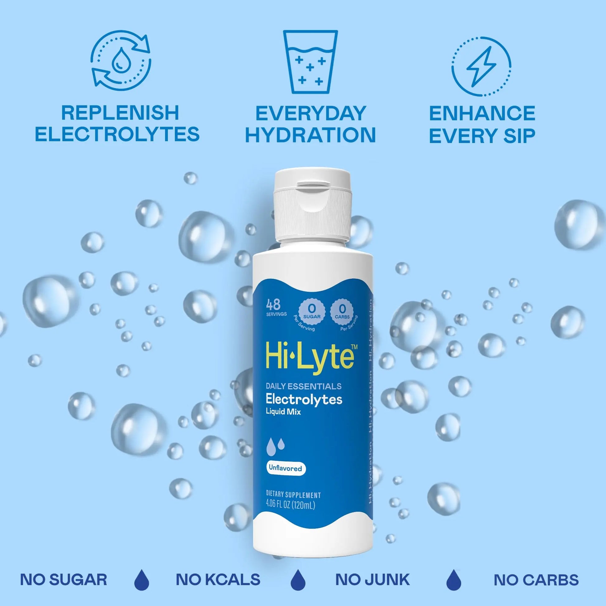 Hi-Lyte Electrolytes for Fasting, Immune Support and Rapid Hydration | 48 Servings | NO Calories NO Sugar | 20%+ More Potassium, Magnesium & Zinc Hi-Lyte uk supplements