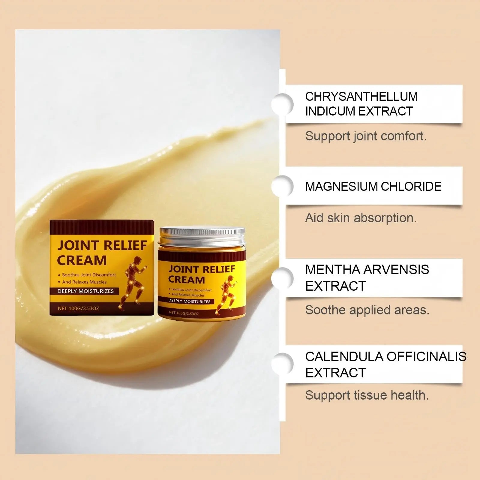 Paulist Massage Moisturizing and Soothing Cream for Daily Use Supports Mobility & Flexibility Soothing Muscle Rub Non-Greasy Fast Absorbing Moisturizer,1can Paulist uk supplements