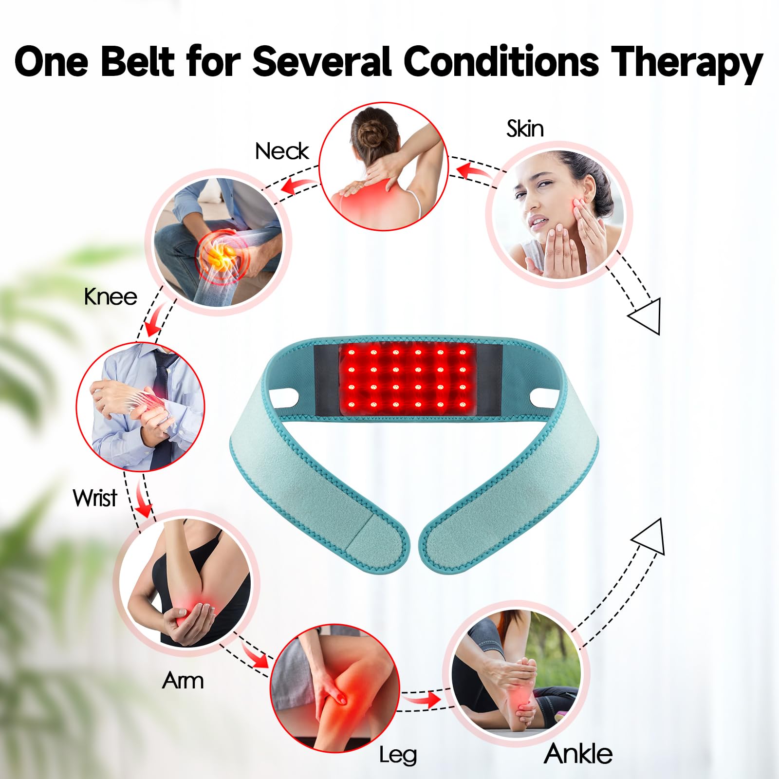 Red Light Therapy for Neck, Yasinaner Red Infrared Light Therapy Pad for Neck 660nm Red Light yasinaner uk supplements