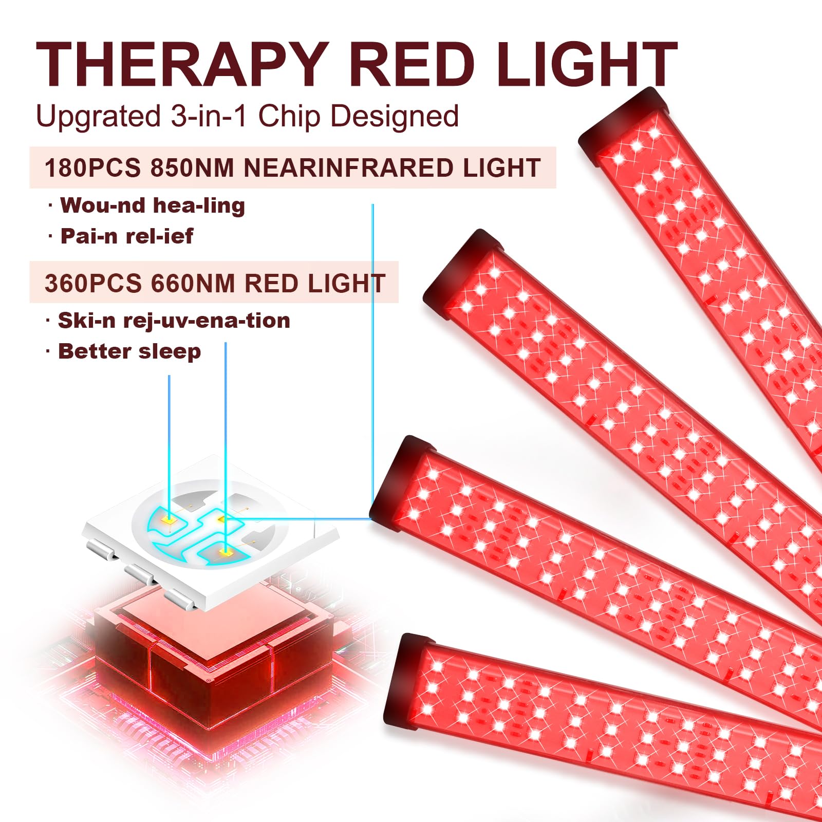 Red Light Therapy for Body with Tripod, 180LEDs Upgrated 3-in-1 Chip Infrared Light Therapy Device Shomterade uk supplements