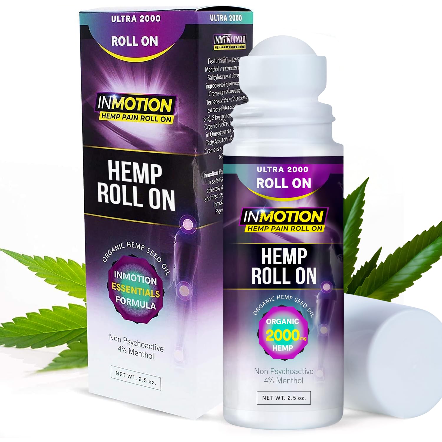 Inmotion Hemp Roll On for Pain Relief - Premium Ultra Strength Fast Acting, Long Lasting, Odorless Hemp Oil Roll On Pain Reliever for Joint, Muscle, & Back InMotion Hemp uk supplements