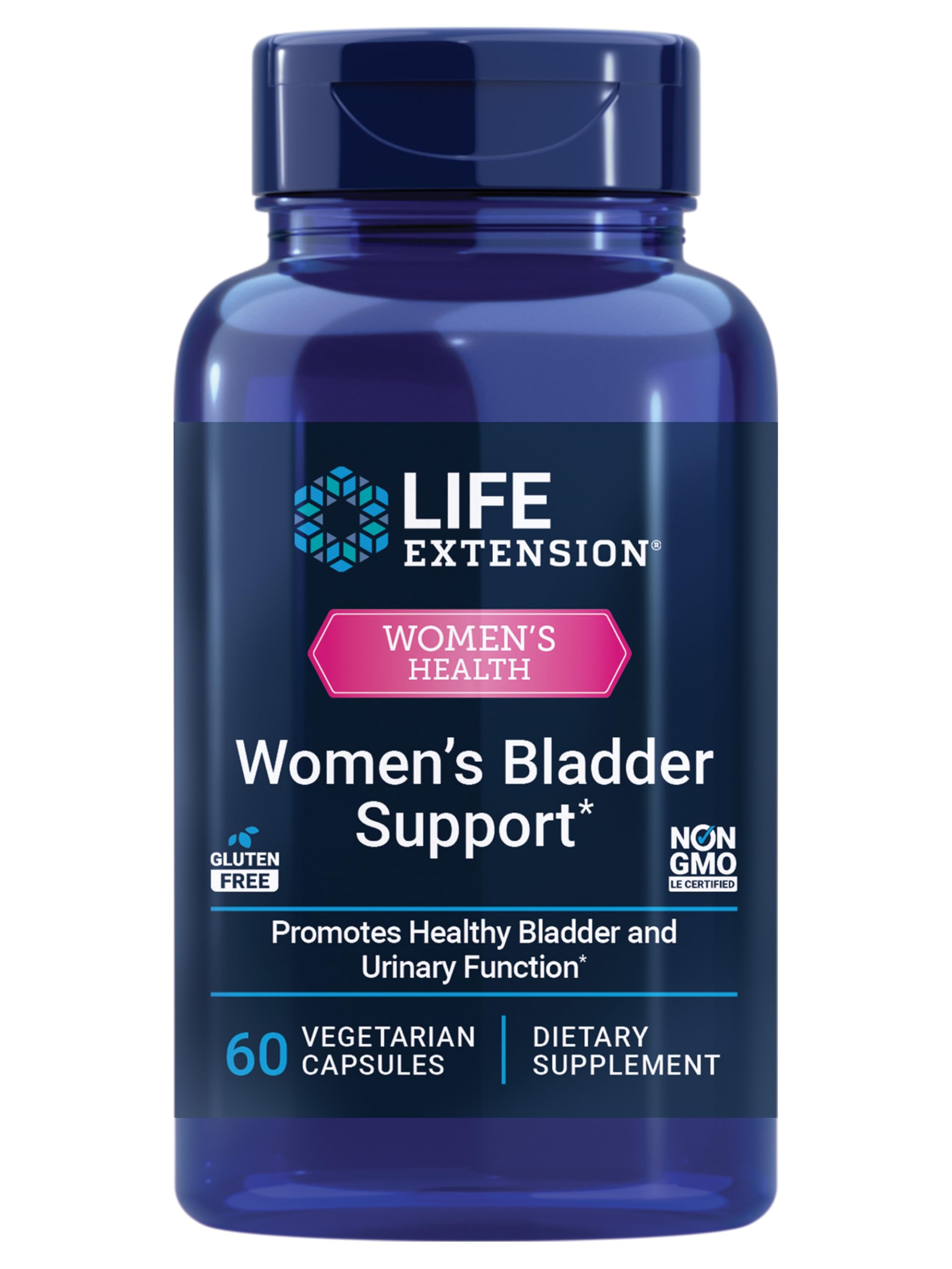 Life Extension Women's Bladder Support – for Bladder Health and Normal Urinary Frequency – Horsetail, Lindera and Three-Leaf Caper Extracts – Non-GMO – Gluten Free — 60 Vegetarian Capsules Life Extension uk supplements