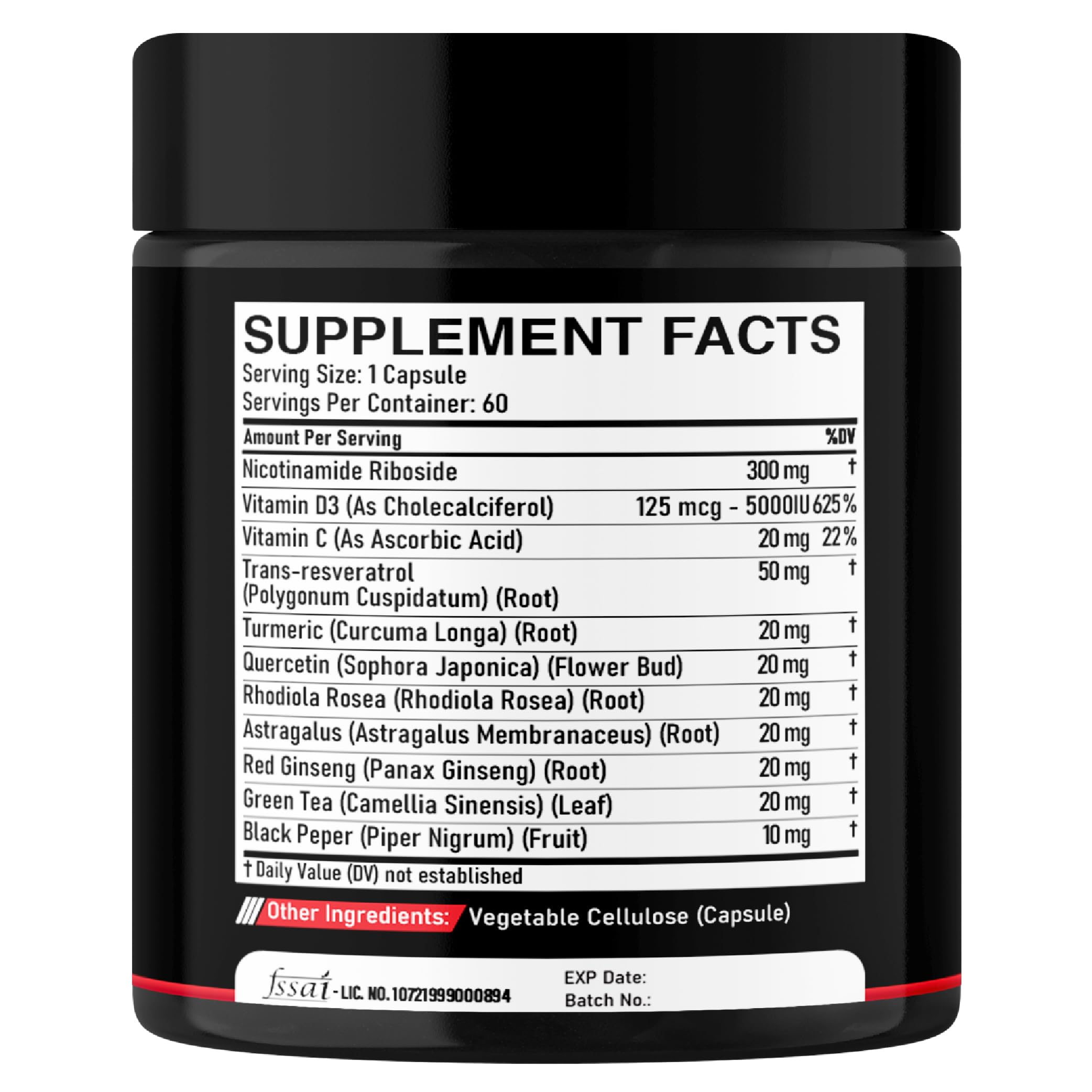 DEDICAD 11in1 NAD Supplement with Nicotinamide Riboside, Quercetin, Resveratrol and 8 More - 2 Month Supply DEDICAD uk supplements
