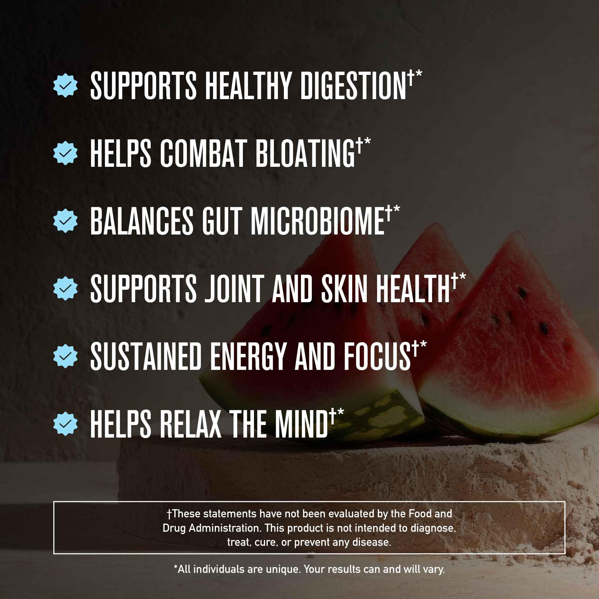 ROUNDHOUSE PROVISION Morning Kick, Powder Supplement for Healthy Digestion, Energy Levels, and Overall Wellness, 30 Servings (9.1 Ounce (Pack of 1), Watermelon Mint) ROUNDHOUSE PROVISION uk supplements