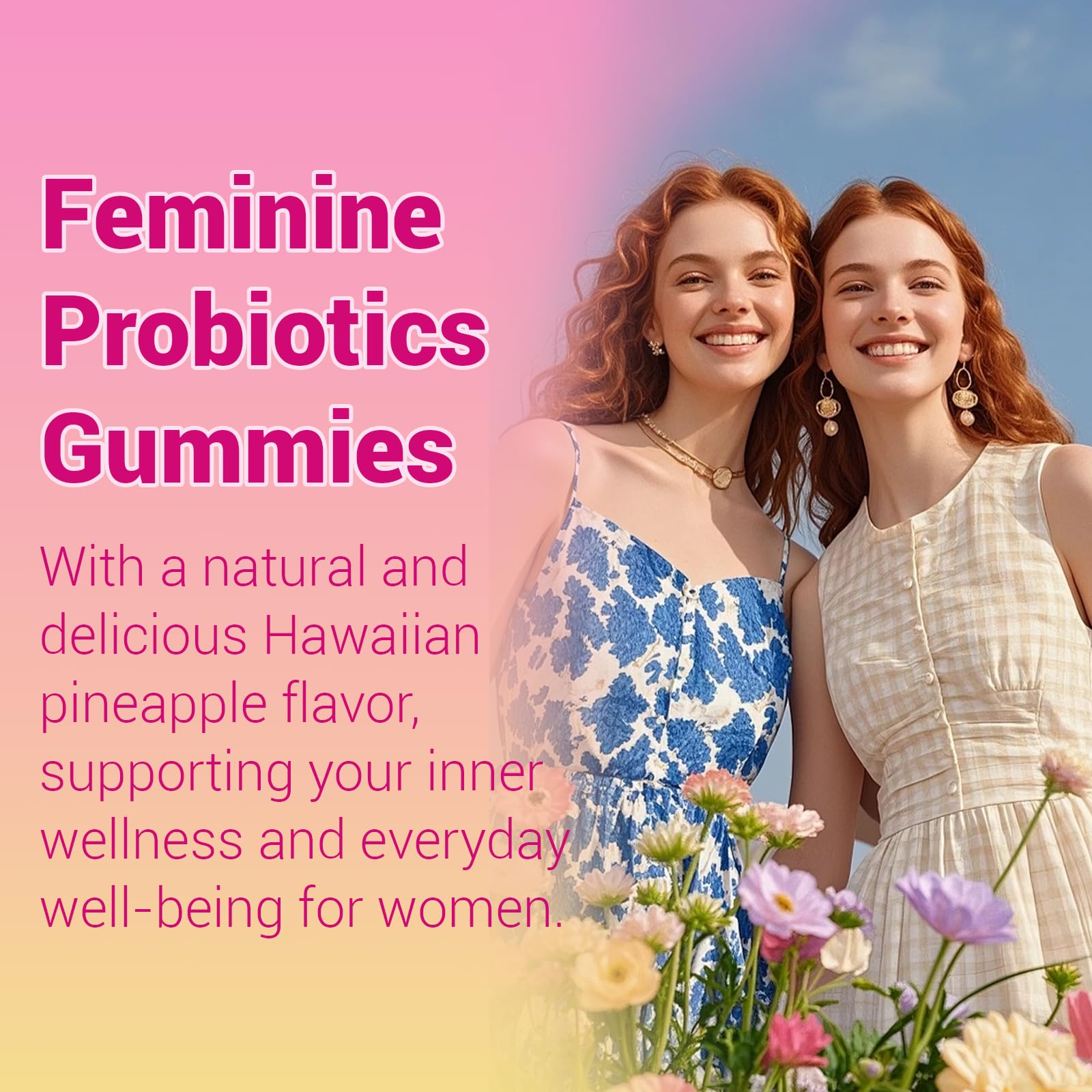 Lunivox Her Juicy Feminine Probiotics Gummies for Women, with Prebiotics & Slippery Elm - Promotes pH Balance, Gut Health & Immune Support - Pineapple Flavor, 60 Count Lunivox uk supplements