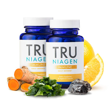 TRU NIAGEN Immune Support Supplement - Daily Defense, Vitamin C from Fermentation, Vegan Vitamin D3 2000 IU, Zinc, Plus Theracurmin (Curcumin) + Multi Award-Winning NAD Boosting Niagen 150mg 60ct TRU NIAGEN uk supplements