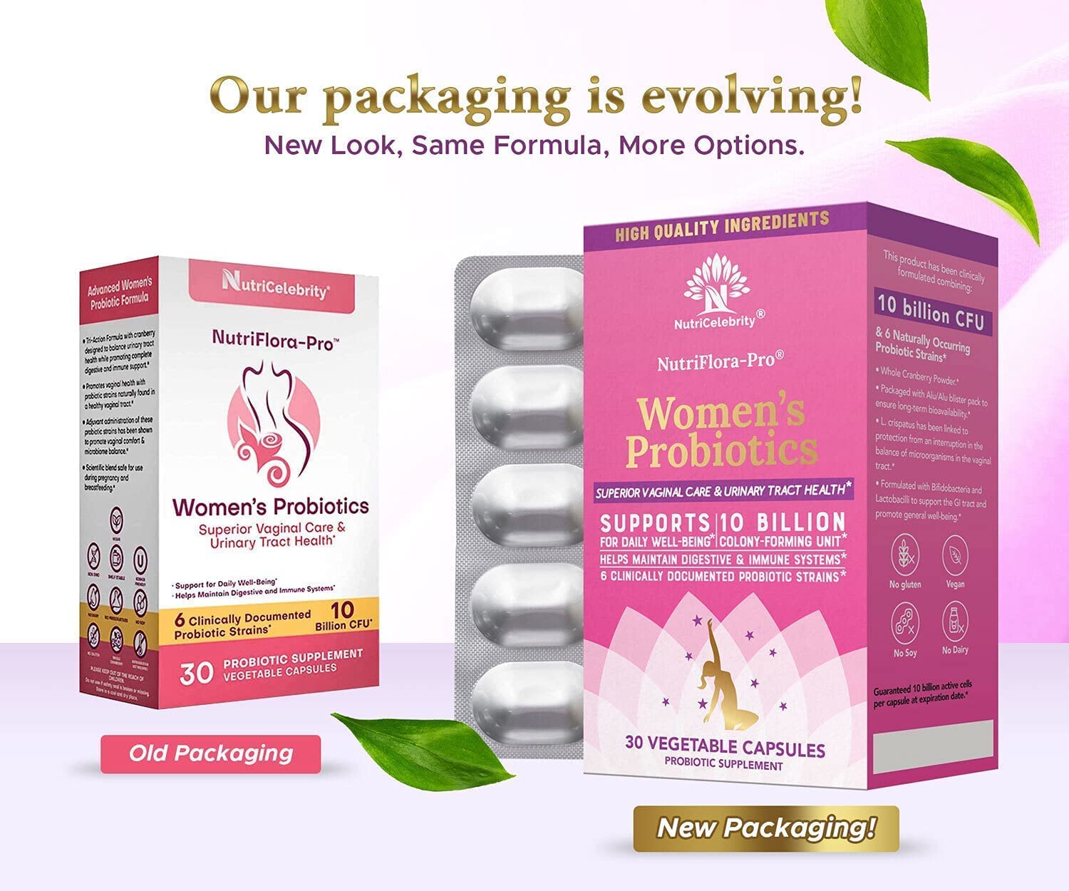 NutriCelebrity NutriFlora-Pro Probiotics for Women, Vaginal, Urinary Health, Immune System Digestive Nutricelebrity uk supplements