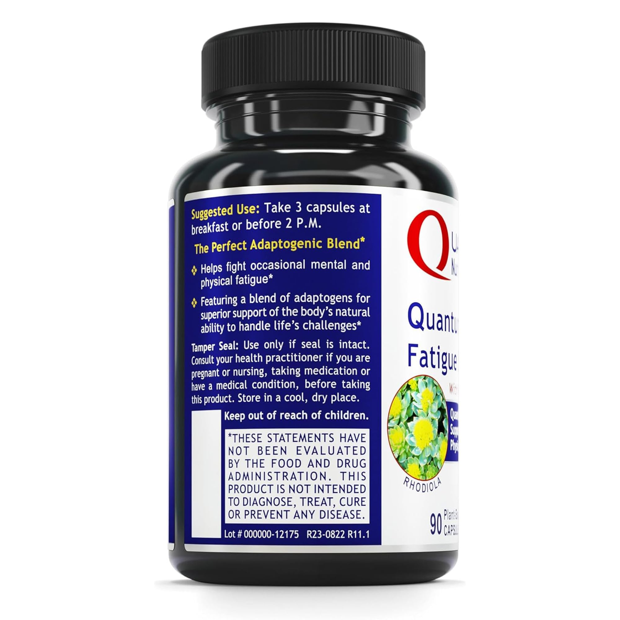 QNL Quantum Fatigue Support - Vegan Rhodiola Rosea Root Supplement, Organic Adaptogen Blend for Occasional Physical & Cognitive Stress - 90 Plant-Based Capsules Quantum Nutrition uk supplements