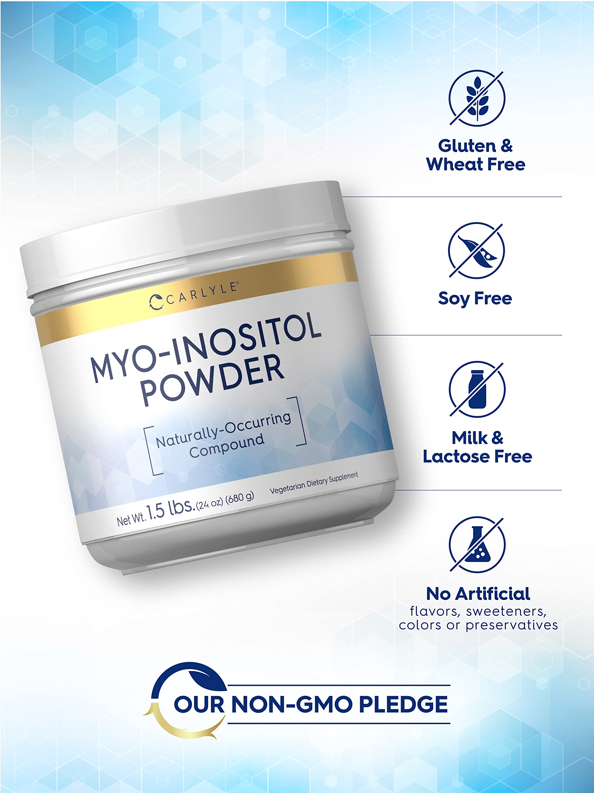 Carlyle Myo-Inositol Powder Supplement | 1.5 lbs | Naturally Occuring Compound Carlyle uk supplements