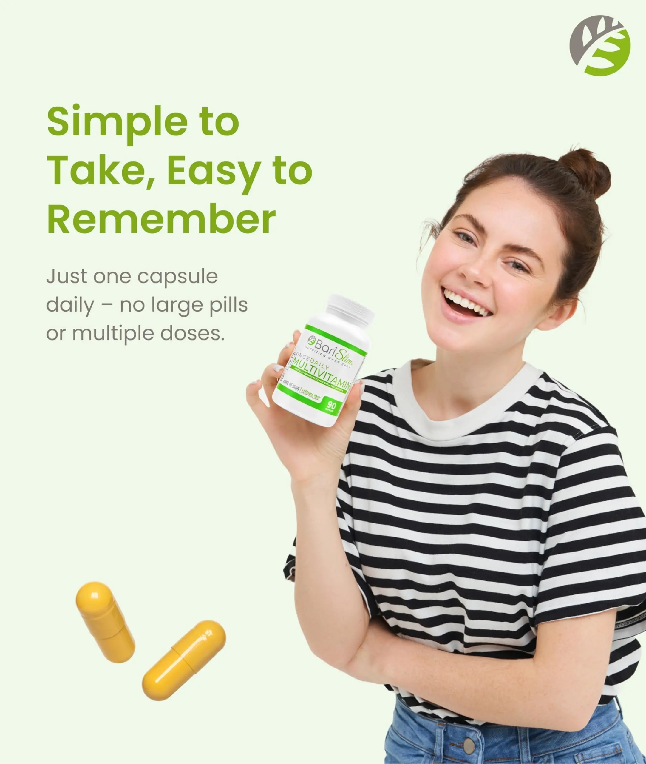 BariSlim Once Daily Bariatric Multivitamin Capsule - 45mg of Iron - Bariatric Vitamin & Supplement for Post Bariatric Surgery Including Gastric Bypass & Gastric Sleeve | 90 Day Supply BariSlim uk supplements