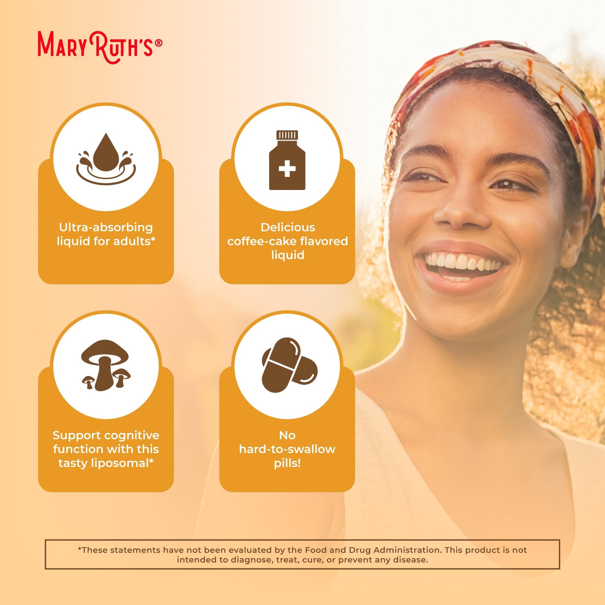 MaryRuth Organics Lions Mane Supplement | Ultra Absorption Liposomal | Full Spectrum Lion's Mane Mushroom | 200mg Beta-Glucans Per Serving | USDA Organic | Vegan | 7.6 oz | 15 Servings MARYRUTH'S uk supplements