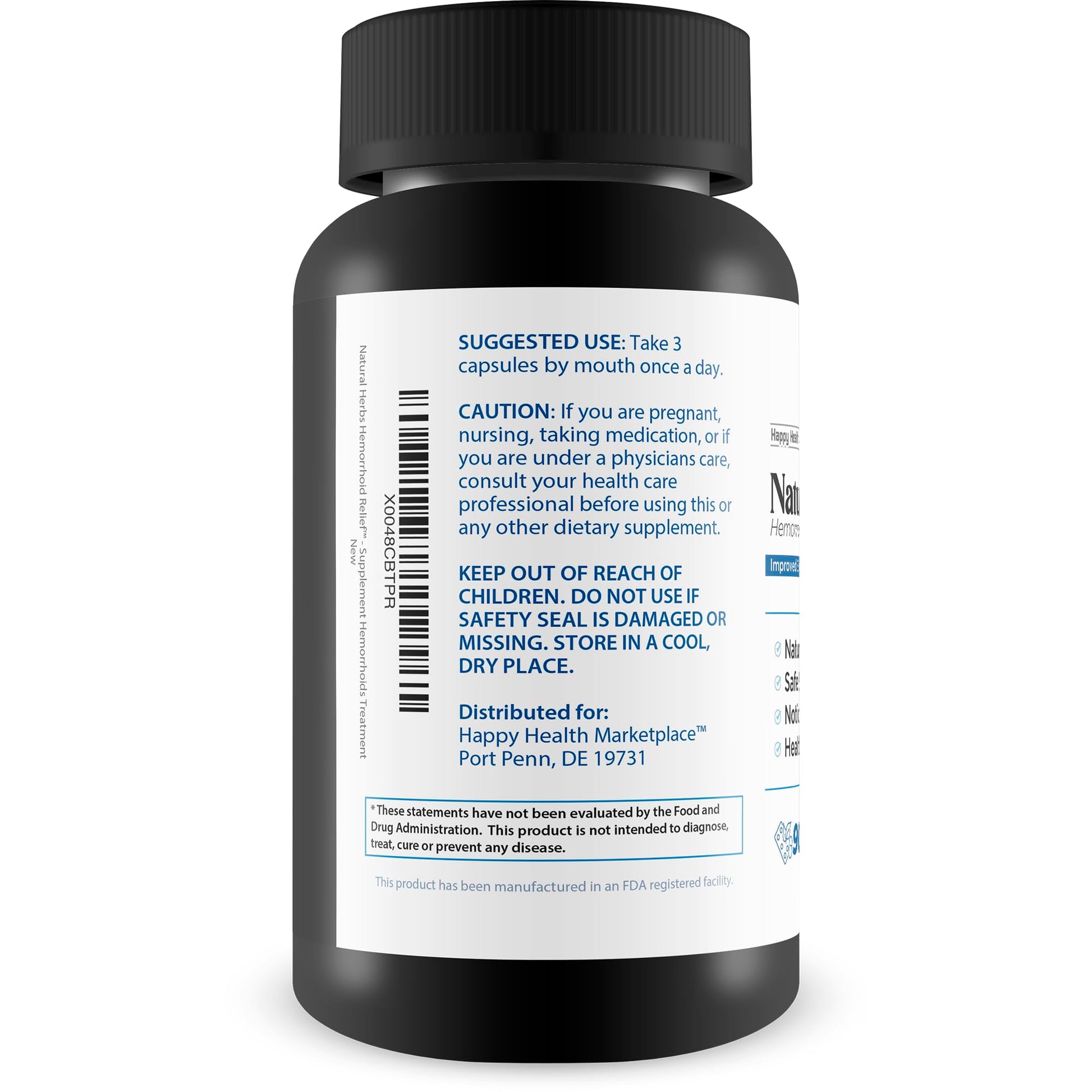 Natural Herbs Hemorrhoids Capsules - Our Best Hemorrhoid Relief Supplement - Premium Natural Herbs Strength Hemorrhoids Capsules - Hemorrhoids Natural Herbs Hemorrhoid Treatment Hemorrhoids Treatment Happy Health Marketplace uk supplements