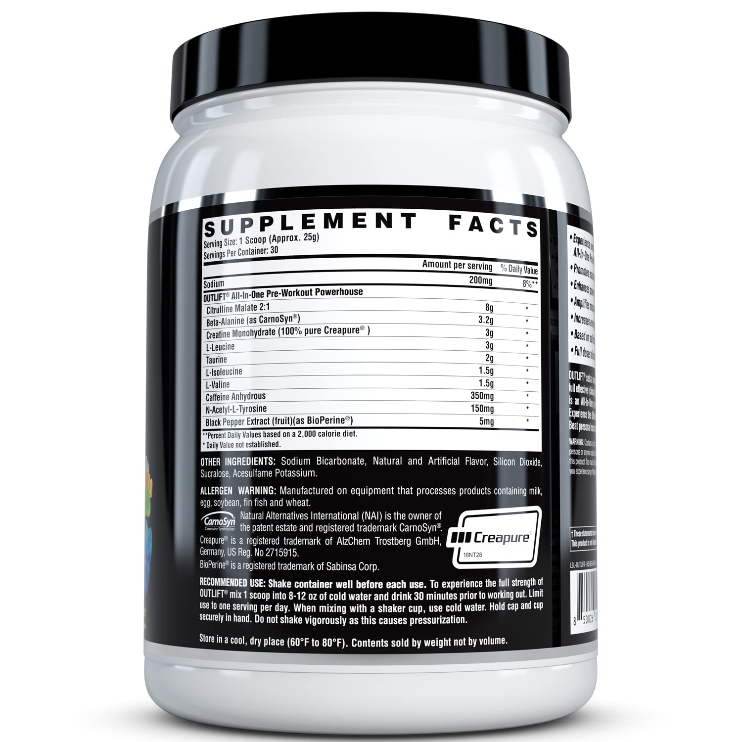 Nutrex Outlift Clinically Dosed Pre Workout Powder with Creatine, 8G Citrulline, BCAA Nutrex Research uk supplements
