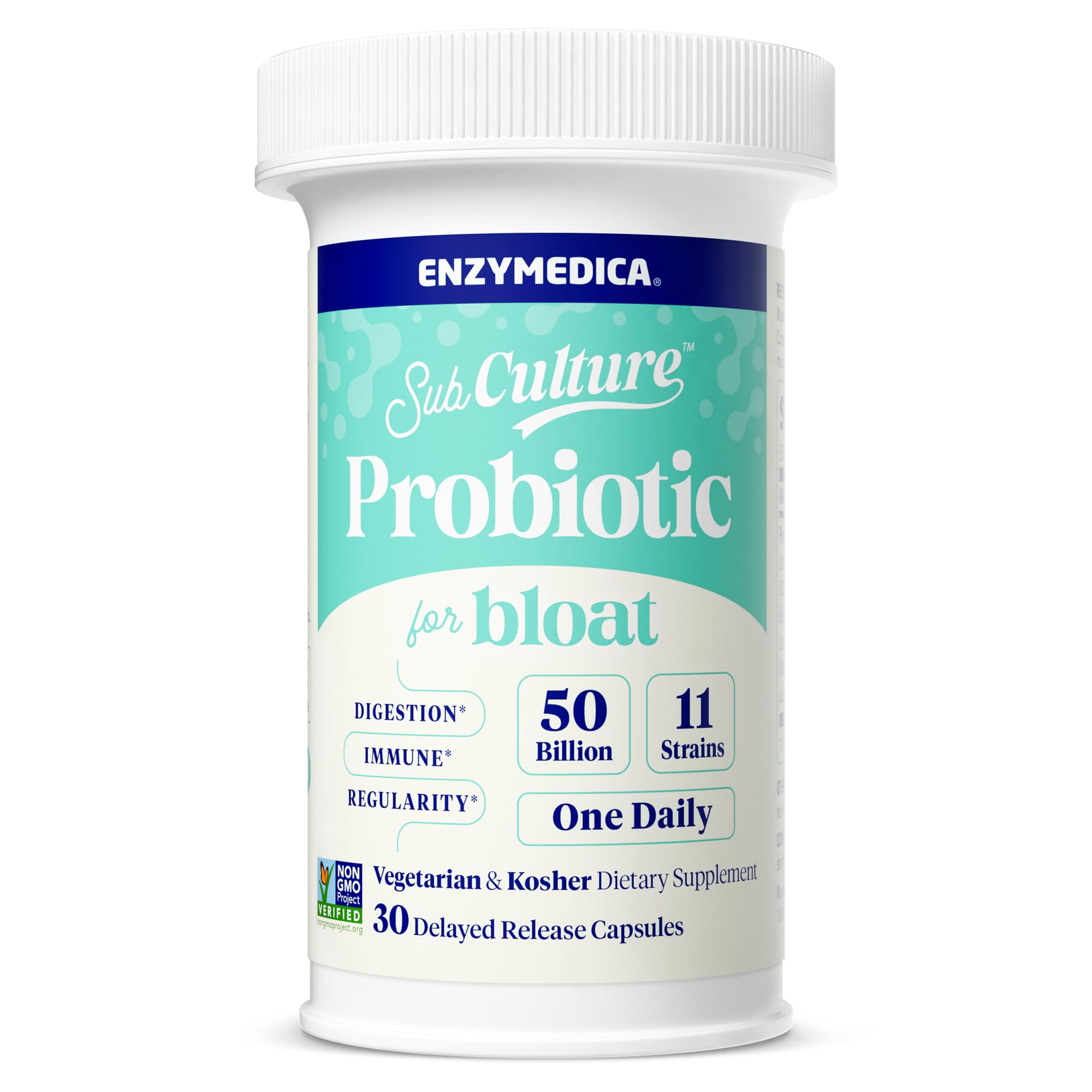 Enzymedica SubCulture Probiotics for Gas & Bloating, 50 Billion CFU, Supports Immune & Digestive Health, Regularity & Gut Flora, 30 Count Enzymedica uk supplements