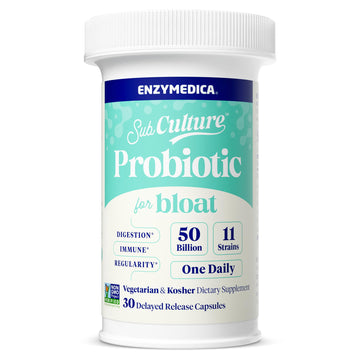 Enzymedica SubCulture Probiotics for Gas & Bloating, 50 Billion CFU, Supports Immune & Digestive Health, Regularity & Gut Flora, 30 Count Enzymedica uk supplements