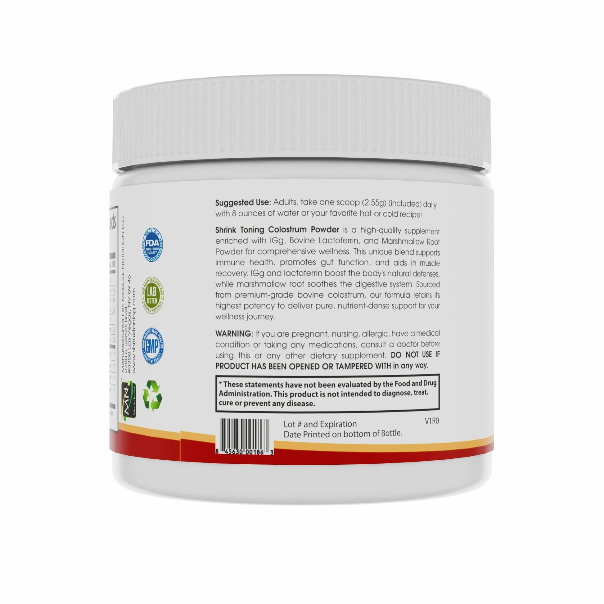 Shrink Colostrum Powder 2.7 oz – Natural Bovine Colostrum Supplement for Overall Health shrink uk supplements