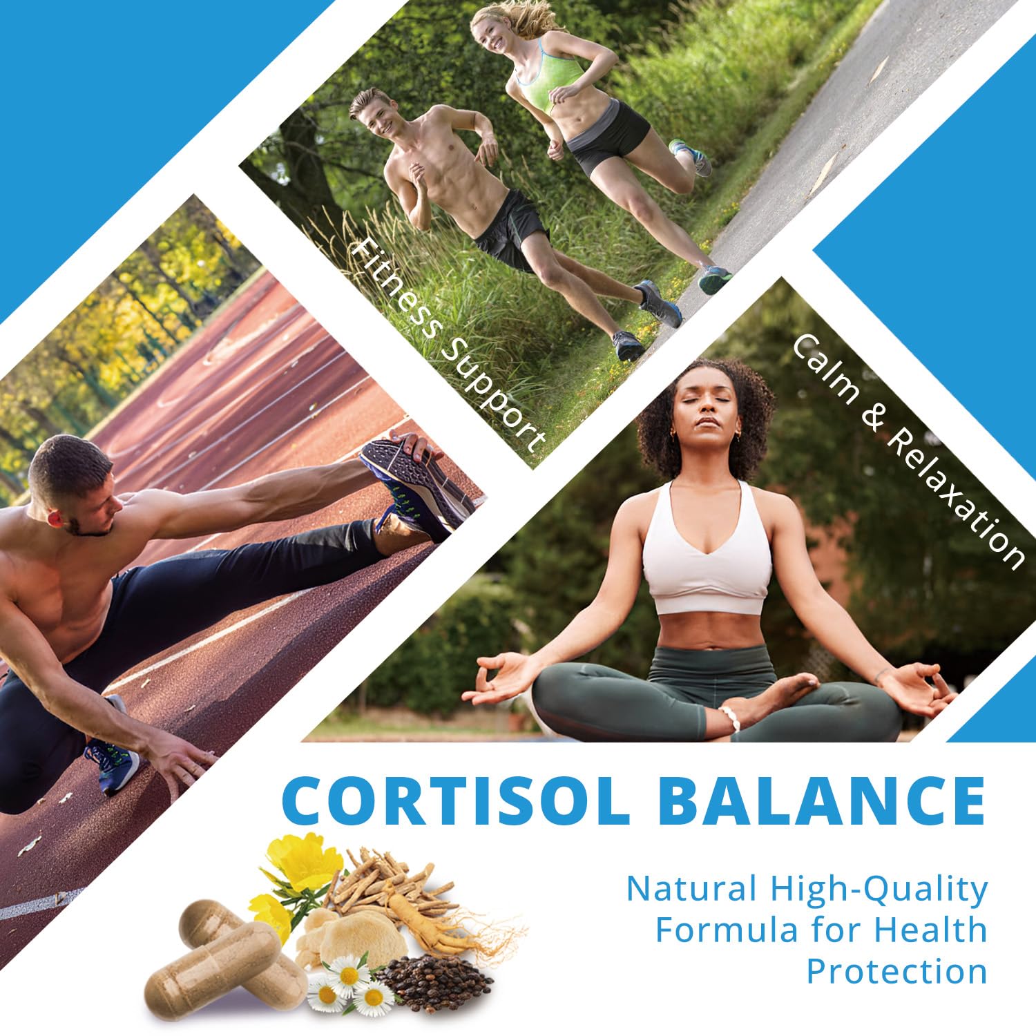 NATUREBULK Cortisol Supplements for Women, 18-in-1 - Premium Blend with Ashwagandha, Rhodiola, Magnesium & L-Theanine - Stress Response Support & Mood Enhancement Formula - 120 Vegetarian Capsules NATUREBULK uk supplements