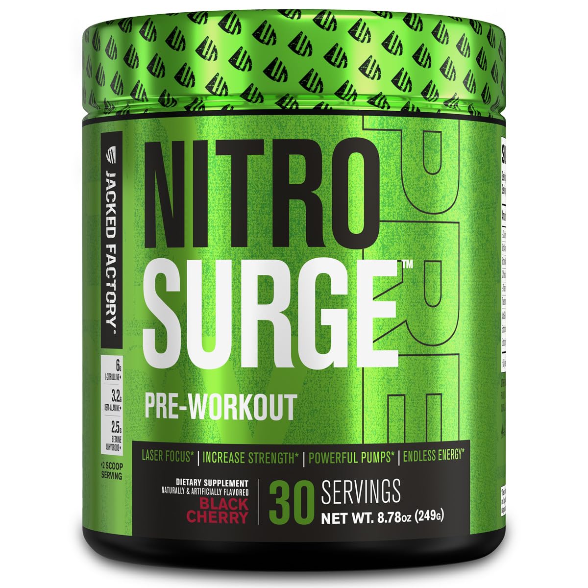 NITROSURGE Pre Workout Supplement - Endless Energy, Instant Strength Gains Jacked Factory uk supplements