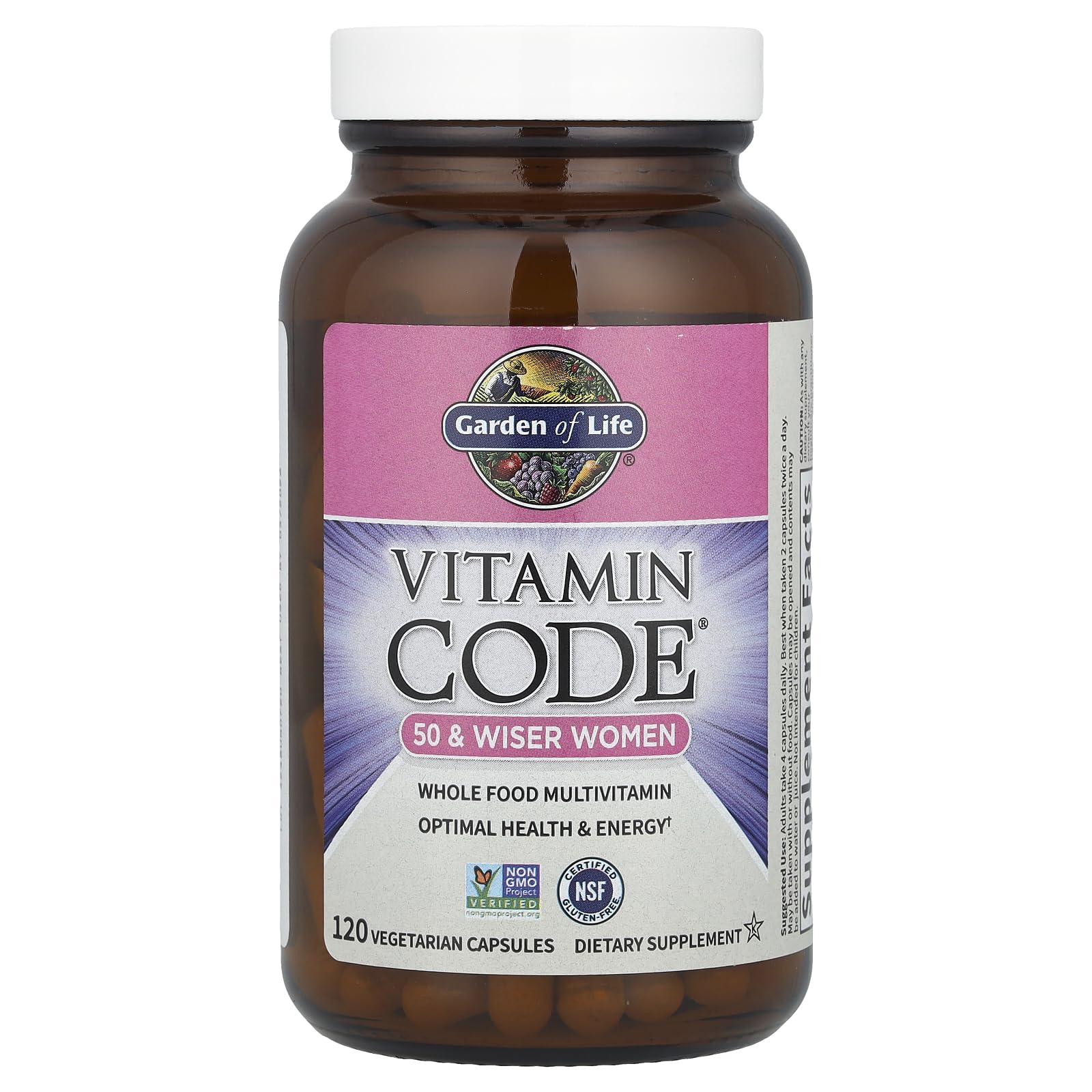 Garden of Life Vitamin Code Multivitamin for Women 50 & Over, B Vitamins, A, C, D3, E & K, CoQ10, Probiotics & Enzymes, for Women 50 Plus, 120 Capsules Garden of Life uk supplements