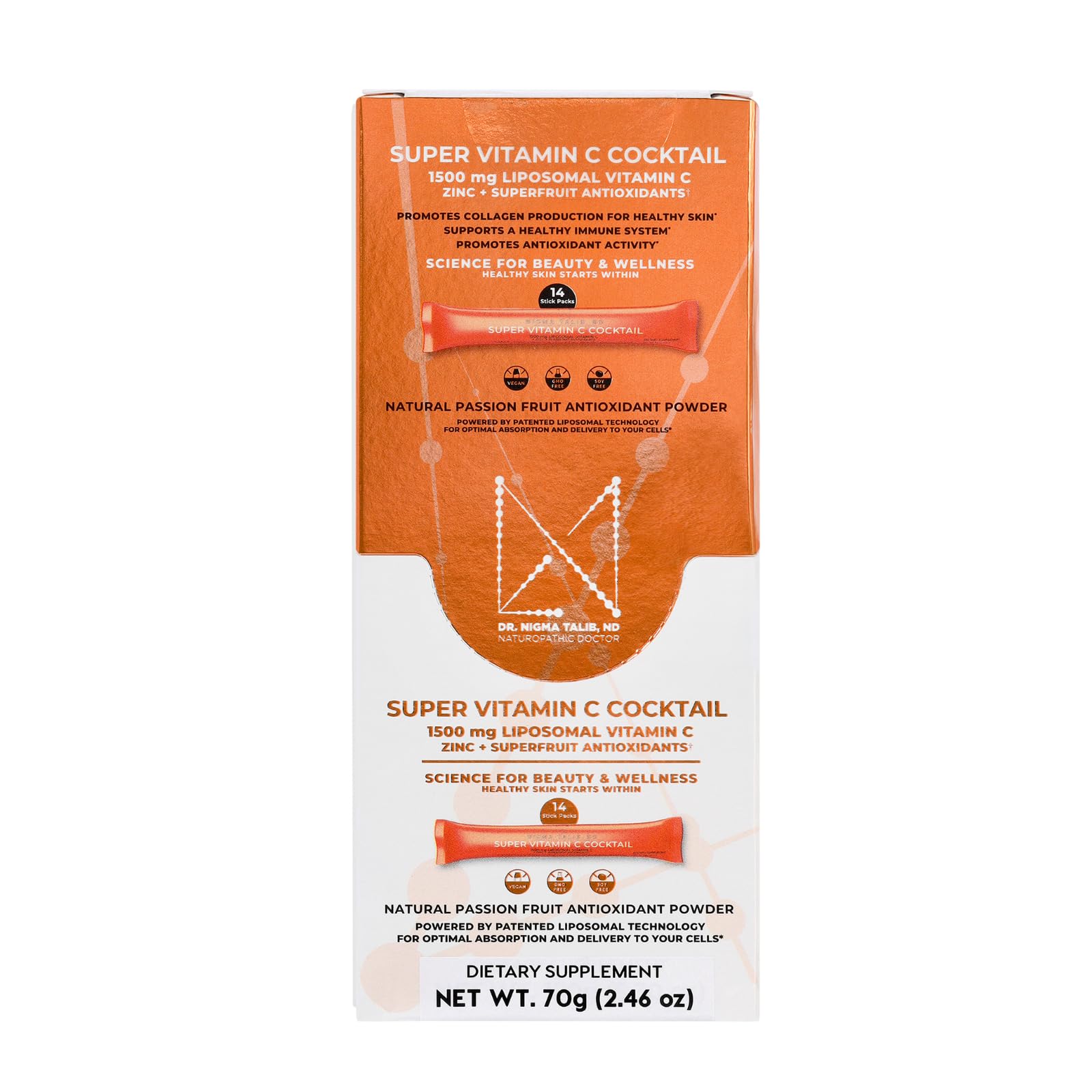 DR. NIGMA Super Vitamin C Cocktail Powder | Science-Based Beauty and Wellness | Powerful Combo of Vital Nutrients to Support Optimal Health and Vitality | 14 Servings | 2.46 oz DR. NIGMA uk supplements