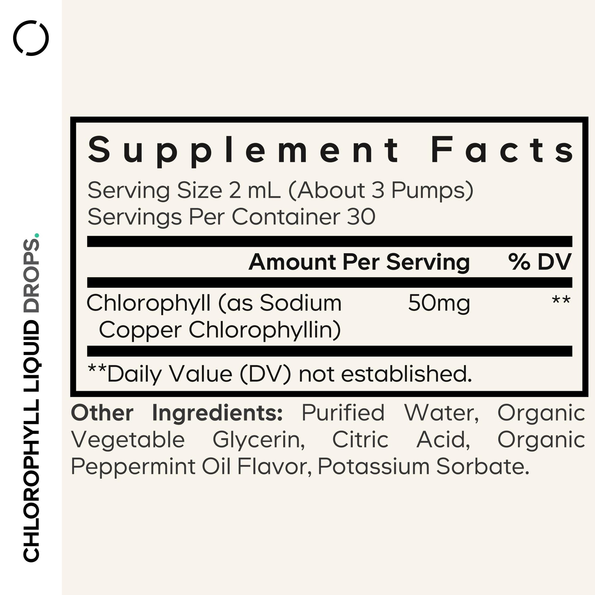 Codeage Chlorophyll Liquid Drops Supplement - Vegan Chlorophyll 50 mg per Serving, Organic Peppermint Flavor Clorofila Drink - Non-GMO, Gluten-Free, Vegan - 2 fl oz Codeage uk supplements