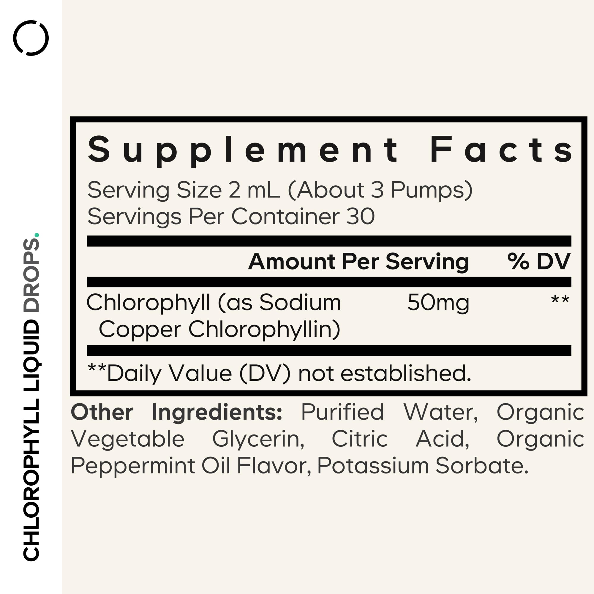 Codeage Chlorophyll Liquid Drops Supplement - Vegan Chlorophyll 50 mg per Serving, Organic Peppermint Flavor Clorofila Drink - Non-GMO, Gluten-Free, Vegan - 2 fl oz Codeage uk supplements