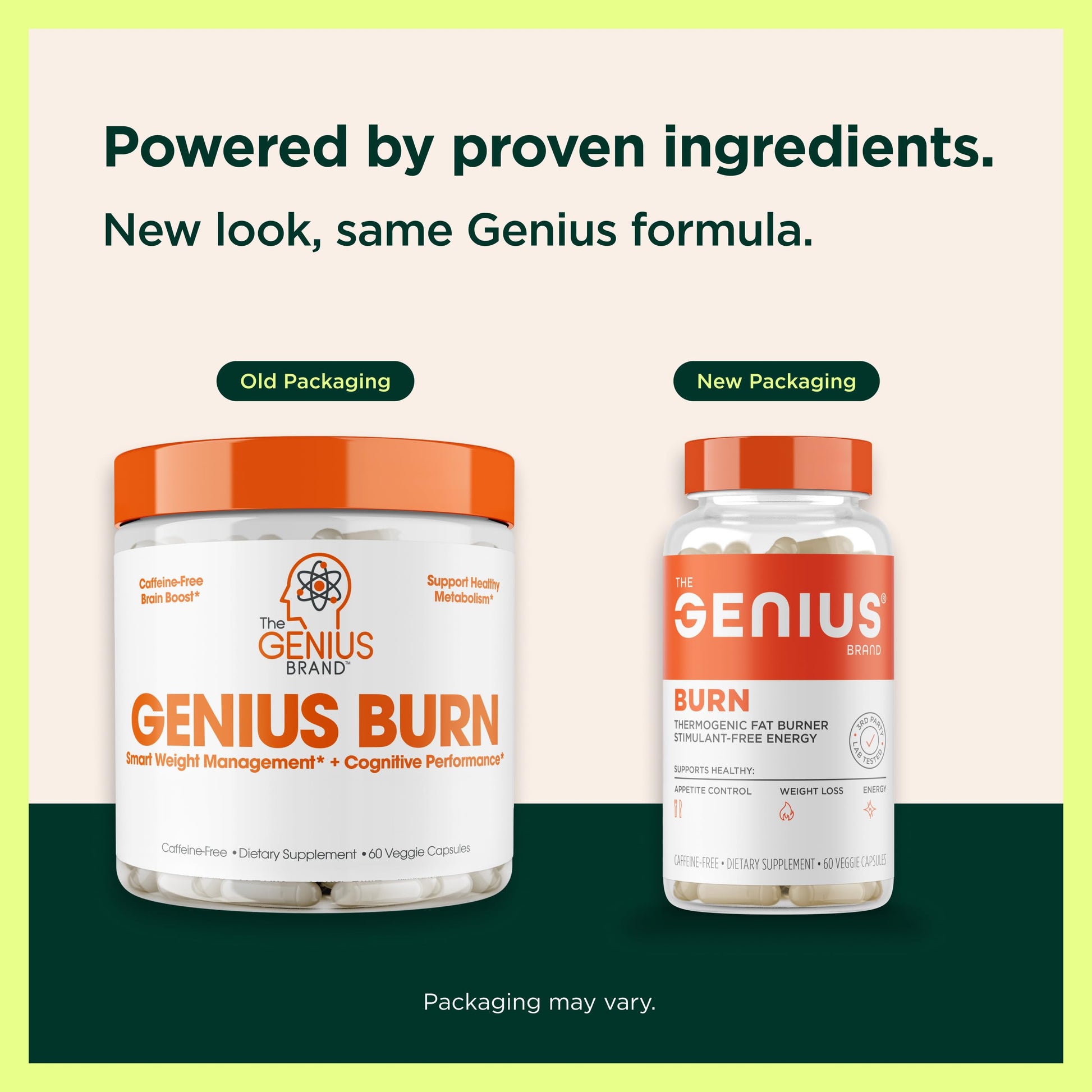 Genius Thermogenic Fat Burner, 60 Diet Veggie Pills - Weight Loss & Metabolism Supplement, Appetite Suppressant & Energy Booster - Caffeine-Free Nootropic Focus & Brain Boost - Ashwagandha & TeaCrine The Genius Brand uk supplements
