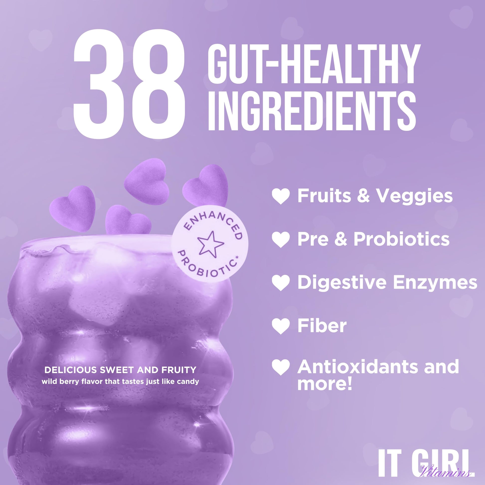 Gut Health Cleanse Detox Gummies for Women & Teens – Probiotics, Prebiotics, Digestive Enzymes & Superfoods Greens Blend – Vegan Daily Digestive Supplement for Bloating Relief, Debloat & Gut Wellness It Girl Vitamins uk supplements