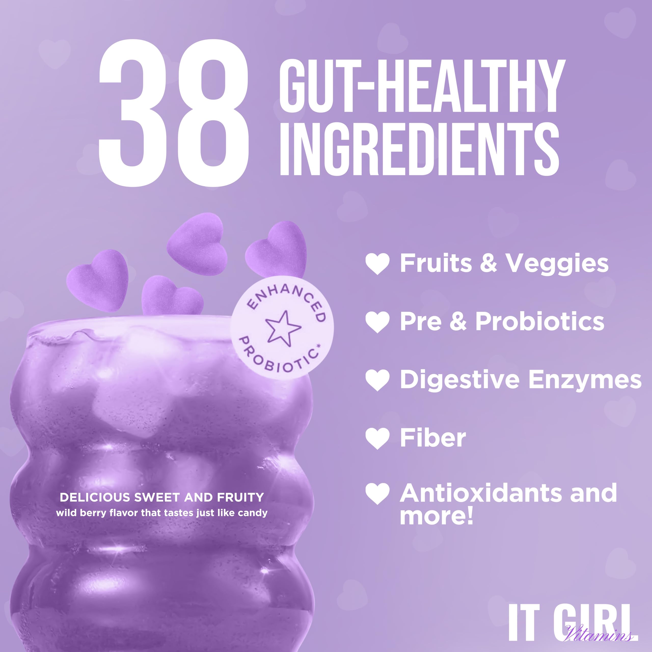 Gut Health Cleanse Detox Gummies for Women & Teens – Probiotics, Prebiotics, Digestive Enzymes & Superfoods Greens Blend – Vegan Daily Digestive Supplement for Bloating Relief, Debloat & Gut Wellness It Girl Vitamins uk supplements