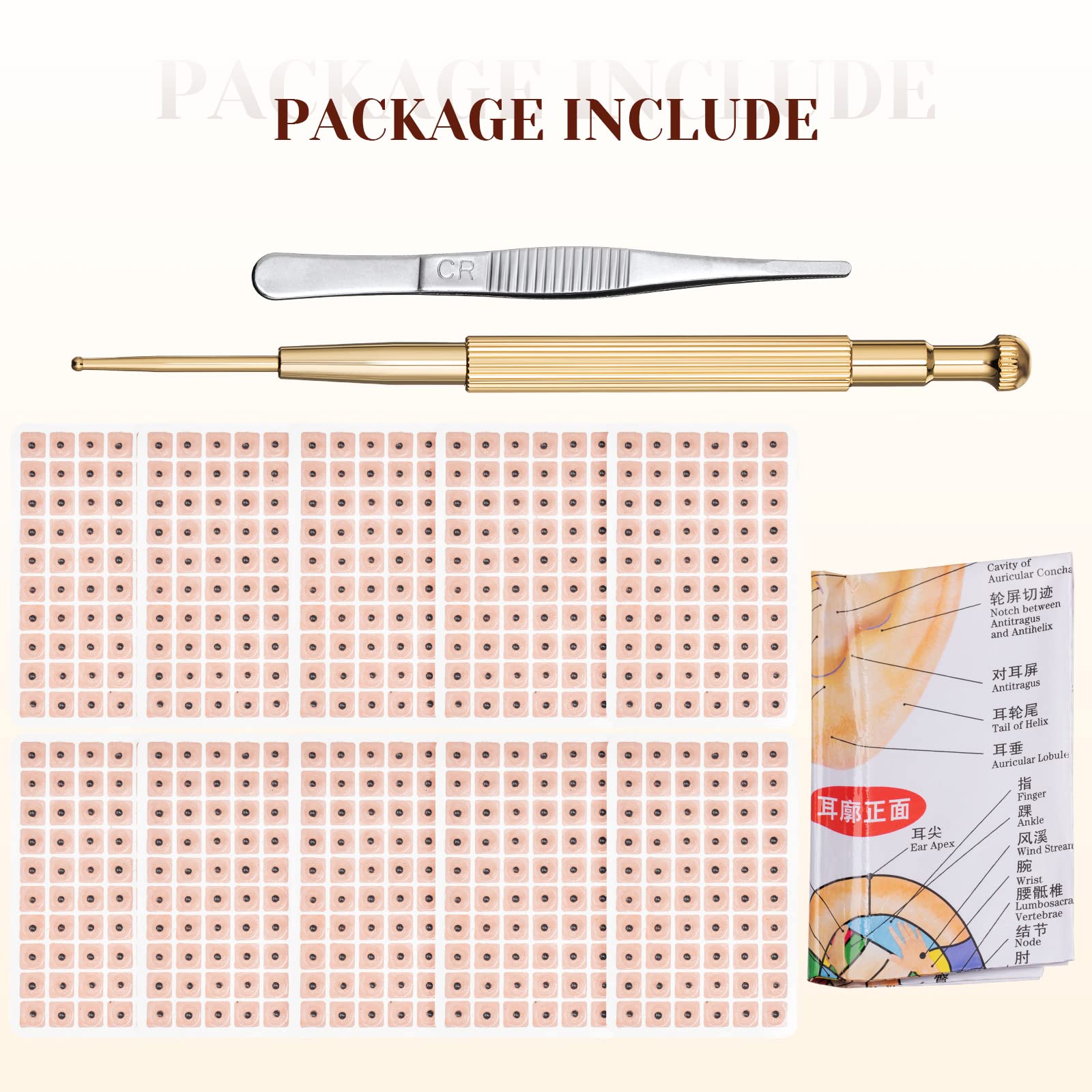 1200 Piece Acupressure Ear Beads Ear Counts Acupuncture Acupressure Tools Disposable Honoson uk supplements