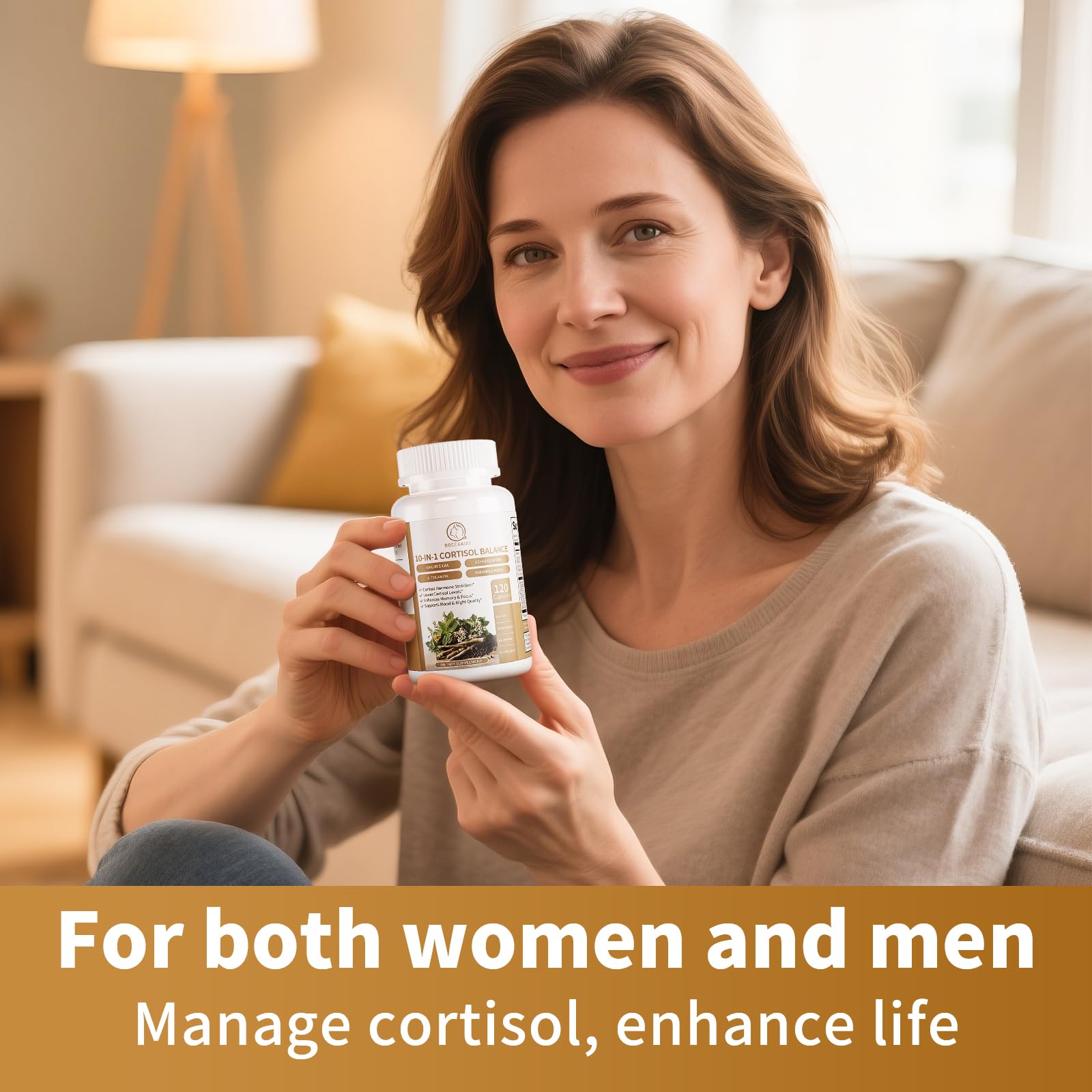 2 Pack Cortisol Supplements for Women & Men - 10-in-1 Cortisol Reducer Manager Detox with Ashwagandha, Magnesium - Lower High Cortisol Levels, Relaxation & Night Support, Non-GMO, 120 Capsules BBEEAAUU uk supplements
