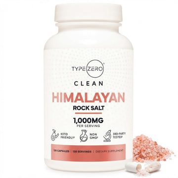 Type Zero Himalayan Rock Salt Capsules (120 Capsules) (1000mg per Serving) Type Zero uk supplements