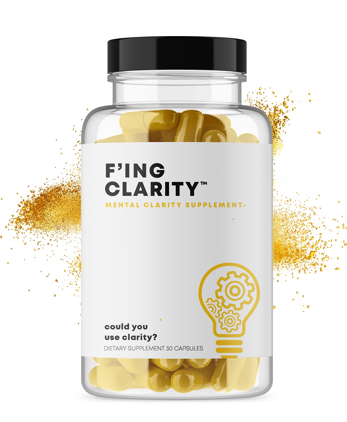 F'ing Clarity - Clarity, Memory + Brain Boosting Nootropic Supplement | Bacopa Extract, Phosphatidylserine 20%, Gingko Biloba Extract, Rhodiola Rosea Extract, DMAE Bitrartrate, B-12, Huperzine A F'ing uk supplements