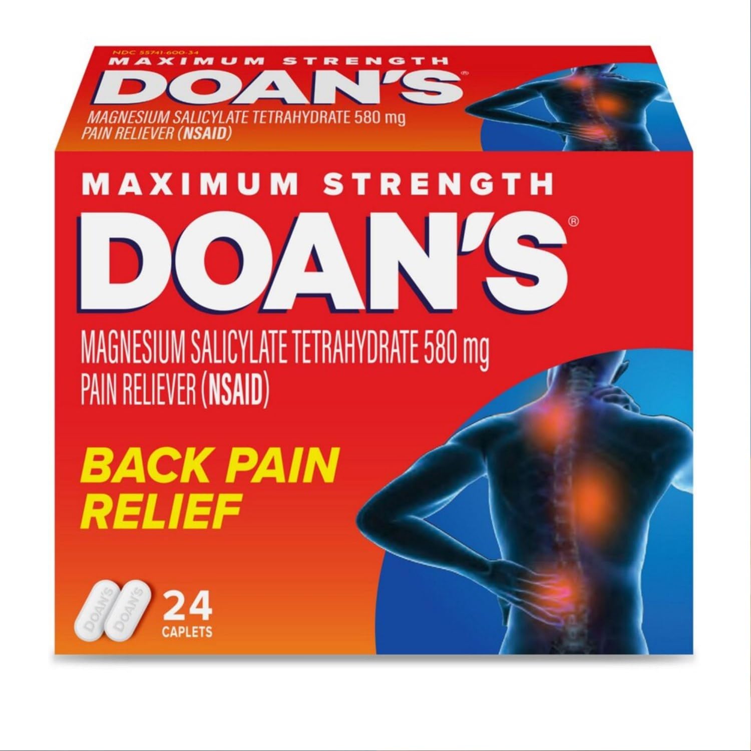 Doans Extra Strength Pain Reliever 24 Count (Pack of 4) Doans uk supplements