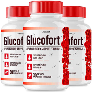 (3 Pack) Glucofort, Max Advanced Blood Support Formula Capsules Vitavault uk supplements