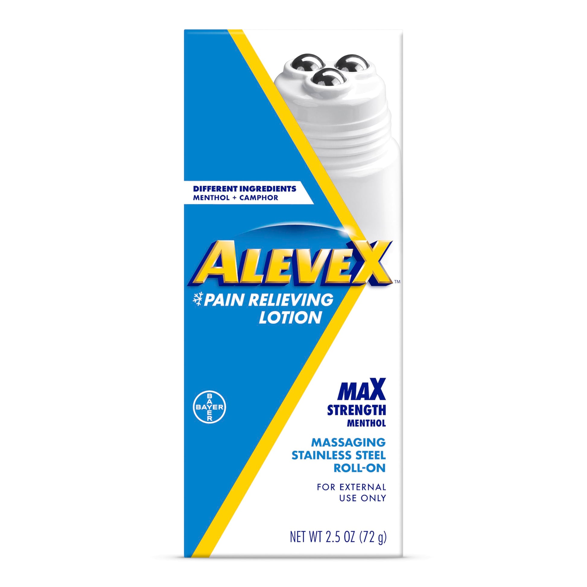 AleveX Topical Pain Relief Lotion with Rollerball Applicator - Long Lasting Arthritis and Muscle Pain Relief, 2.5 oz Aleve uk supplements