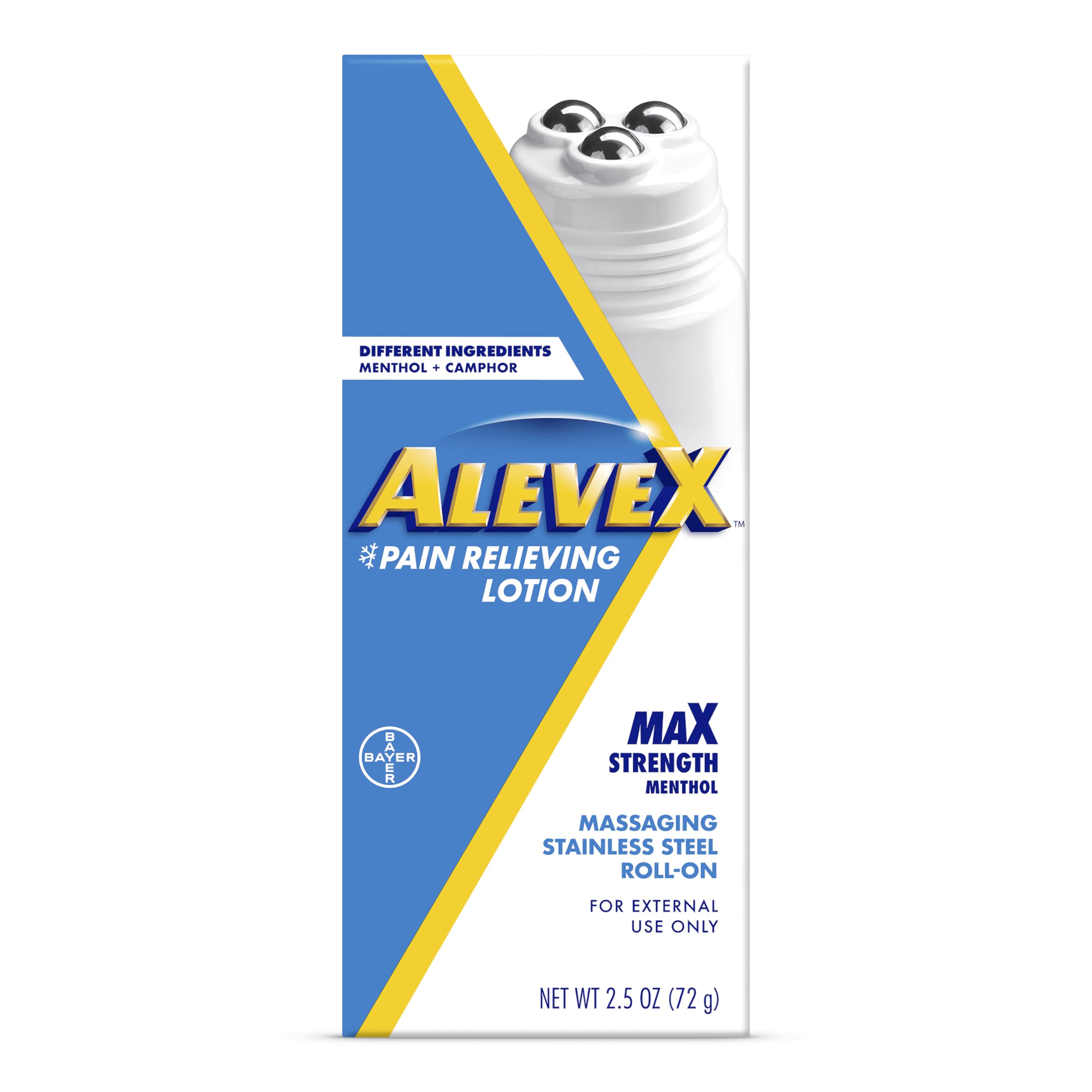 AleveX Topical Pain Relief Lotion with Rollerball Applicator - Long Lasting Arthritis and Muscle Pain Relief, 2.5 oz Aleve uk supplements