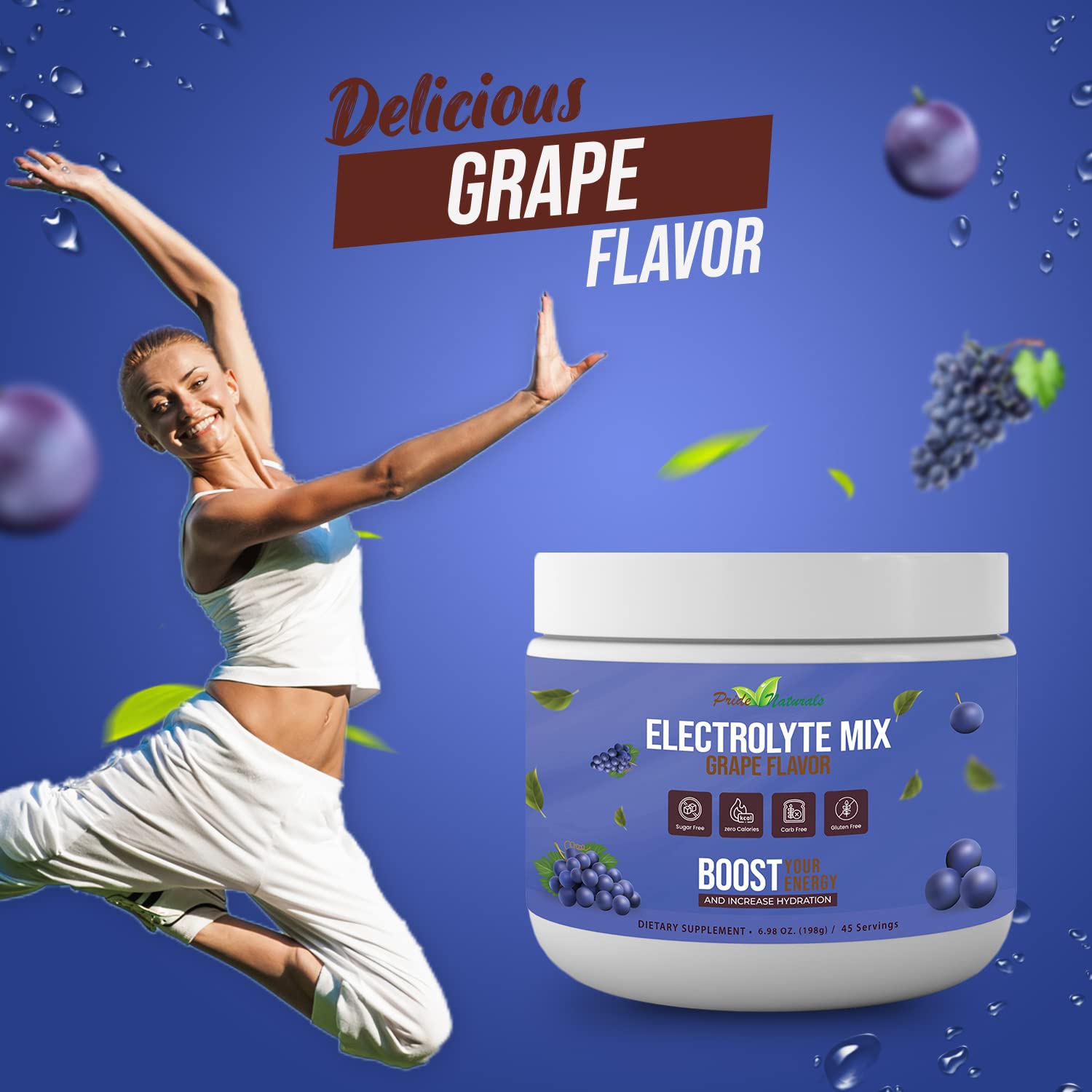 Electrolyte Powder - Refreshing Workout Recovery Electrolytes, Sugar Free, Gluten Free Pride Naturals, Inc uk supplements