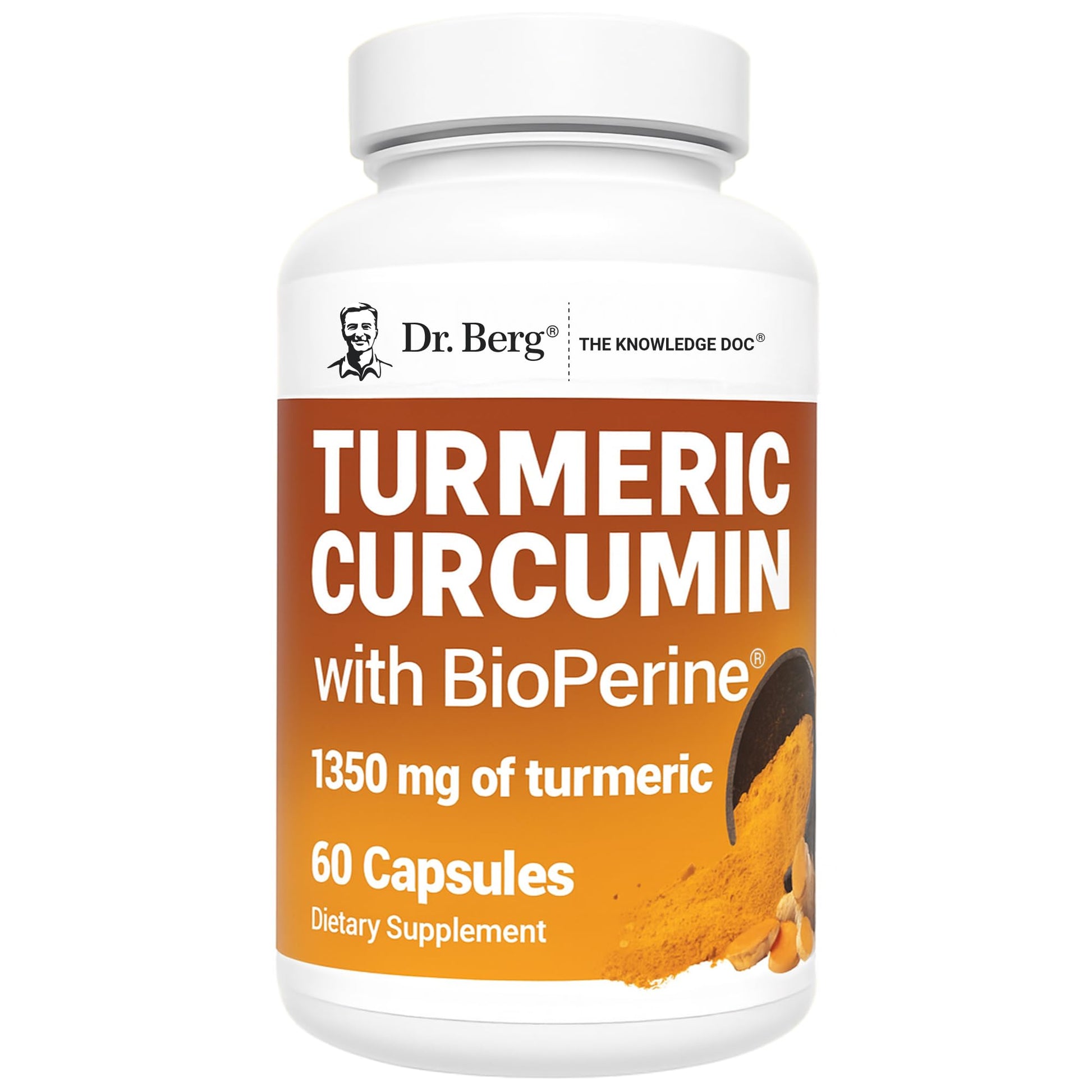 Dr. Berg (Only 2 Per Day) Turmeric Supplement with Black Pepper (BioPerine) - 1350 mg Turmeric Curcumin Supplement with 95% Curcuminoids – Turmeric Curcumin with Black Pepper – 60 Turmeric Capsules Dr. Berg Nutritionals uk supplements