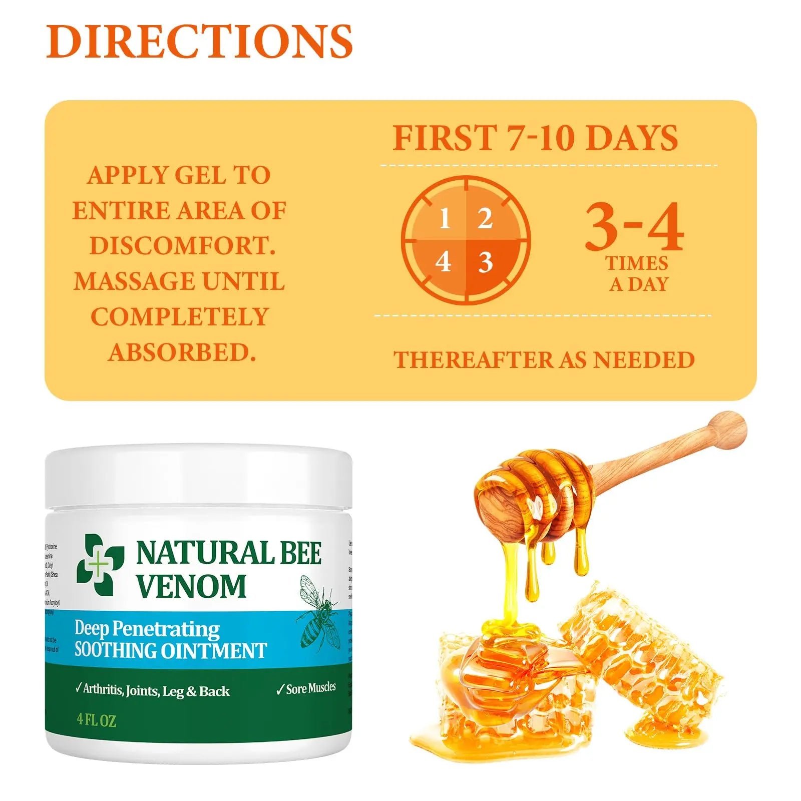PIBIOOMAP Oringal Natural Bee Venom Serum Joint & Muscle & Bone Cream, Fast Acting, Relief Back, Shoulder, Back, Neck, Hands, Elbows, Feet, Leg, Knees, Ankle, for Adults, Elderly PIBIOOMAP uk supplements