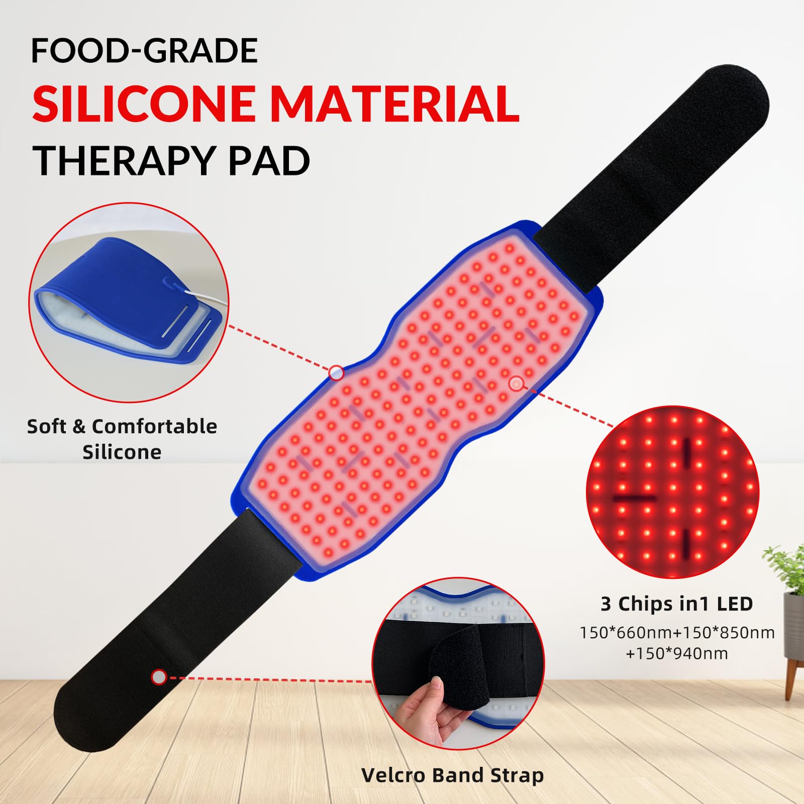 Yoveck Red Light Therapy Belt, Silicone Red Light Therapy Pad Near Infrared Light Therapy Yoveck uk supplements