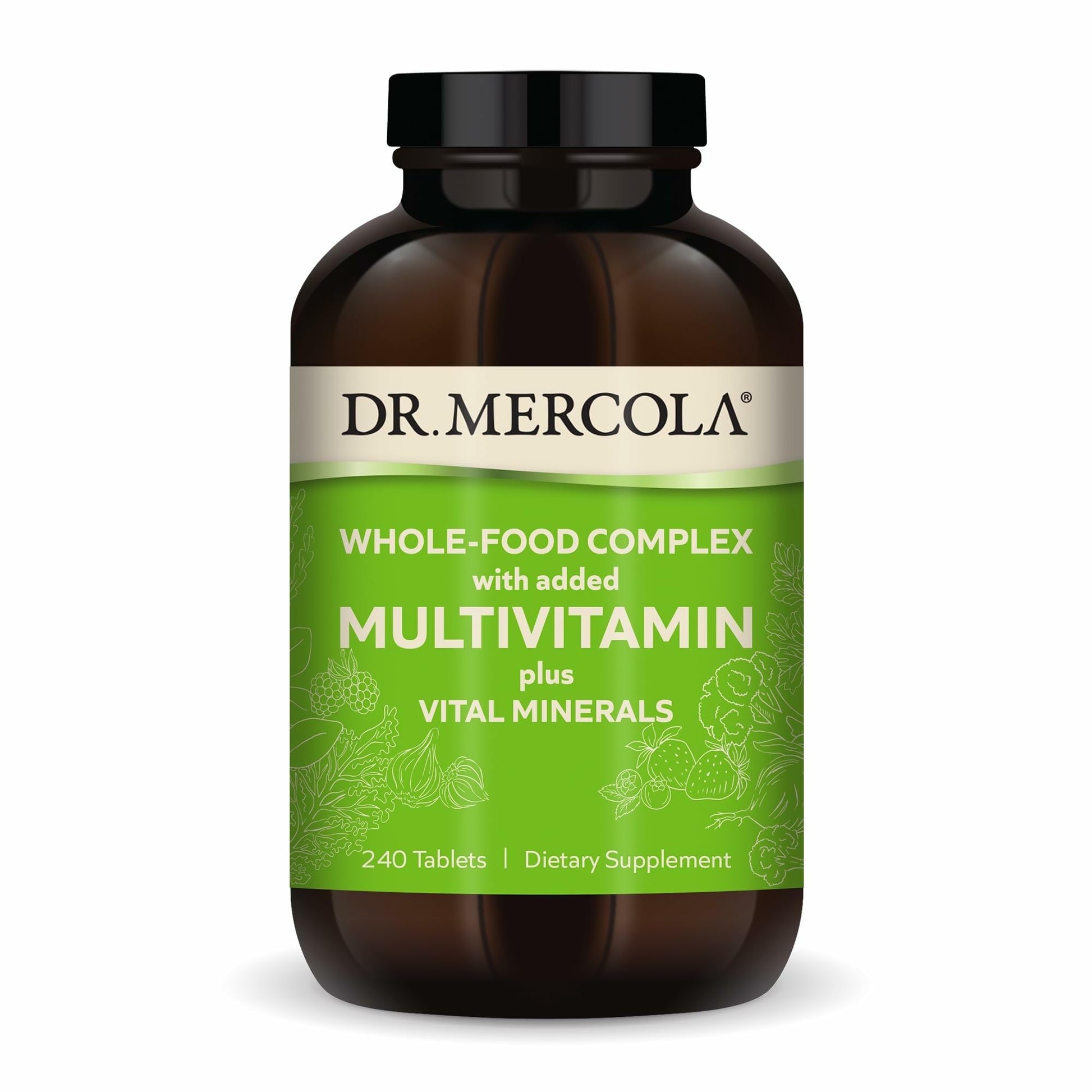 Dr. Mercola Whole-Food Complex with Added Multivitamin Plus Vital Minerals - Supports Nutrition & Immune Support - Bioavailable - GMO Free - 240 Tablets (30 Servings) Dr. Mercola uk supplements