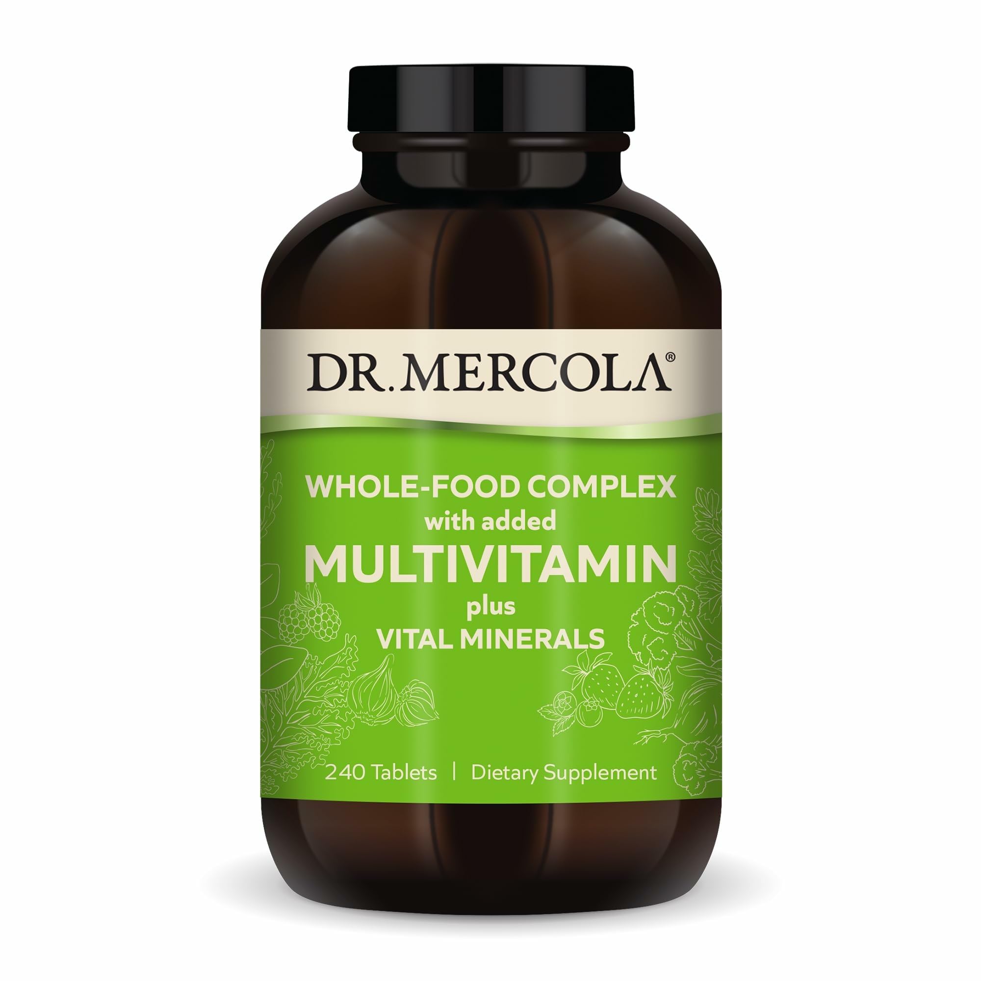 Dr. Mercola Whole-Food Complex with Added Multivitamin Plus Vital Minerals - Supports Nutrition & Immune Support - Bioavailable - GMO Free - 240 Tablets (30 Servings) Dr. Mercola uk supplements