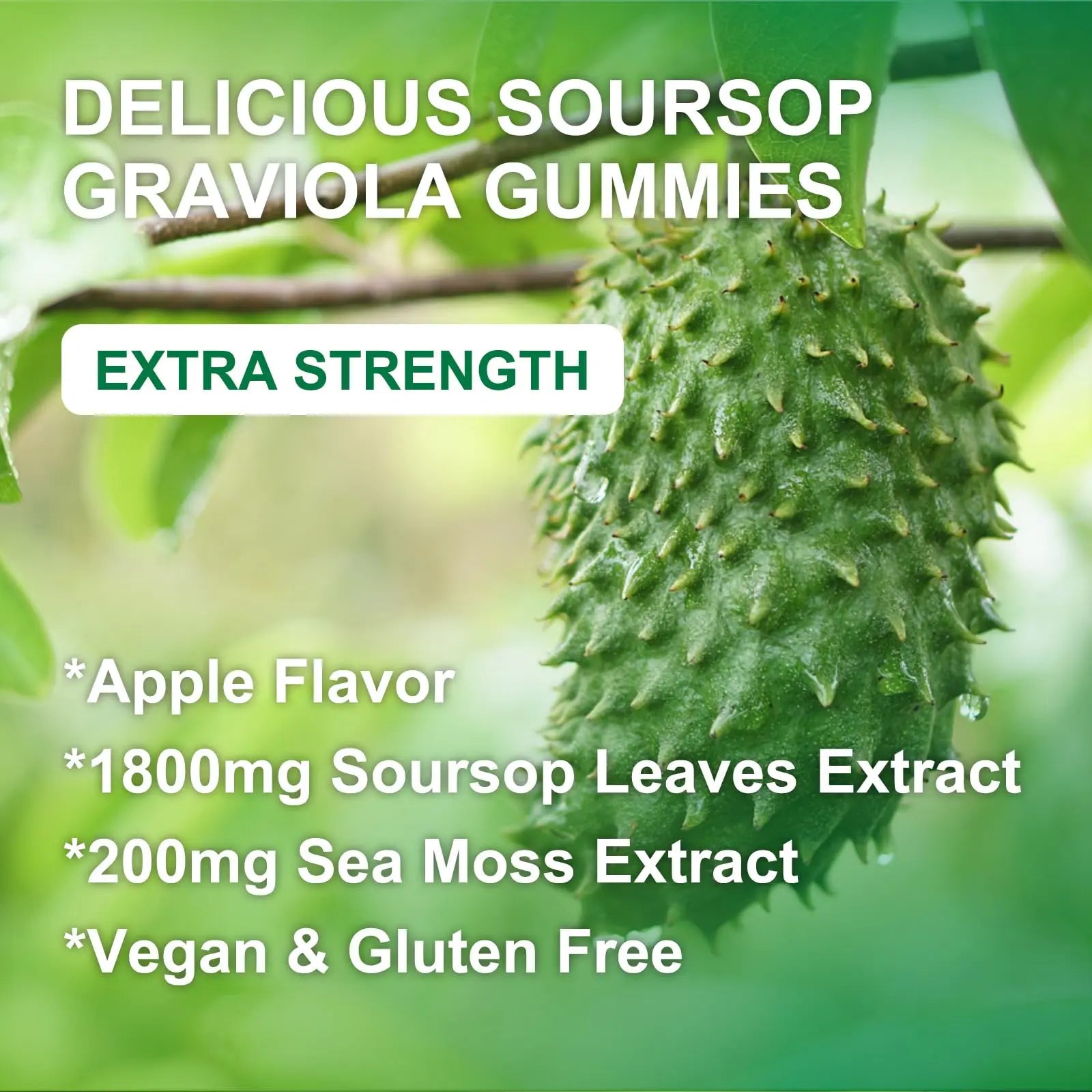 WOGORGT Soursop Graviola Gummies - Soursop Multivitamin Gummies with 200mg Sea Moss Extract for Antioxidant WOGORGT uk supplements