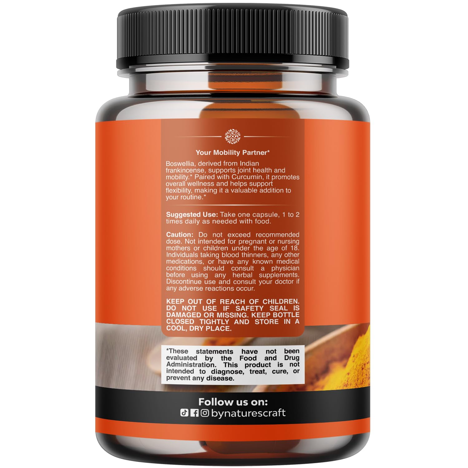 Boswellia Extract Capsules with Turmeric - Advanced Immune Health Support Supplement - Turmeric & Boswellia Serrata Capsules 500mg per Serving for Body Detox & Healthy Joints - 90 Count Natures Craft uk supplements