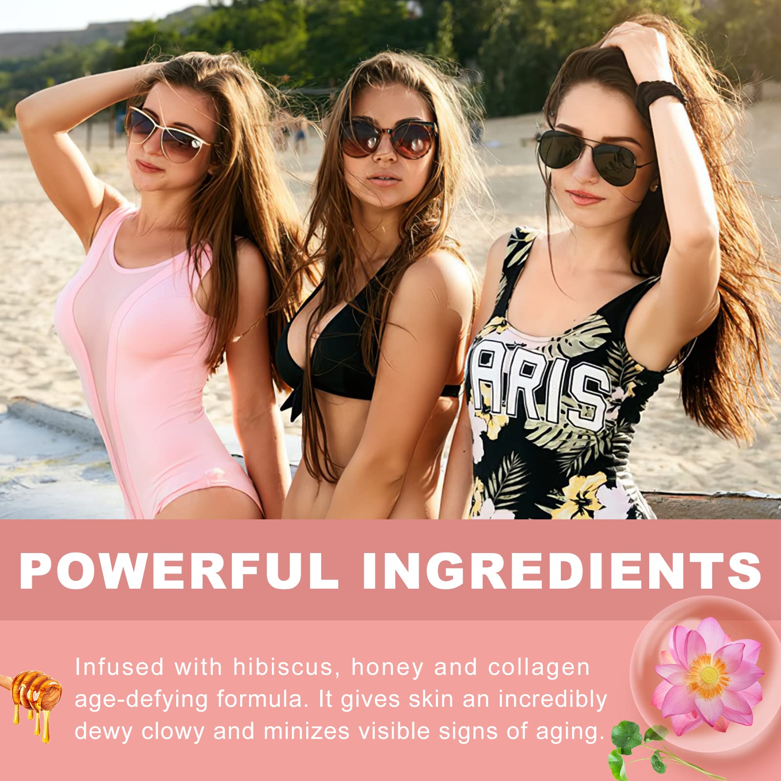 Hibiscus and Honey Firming Cream, Skin Tightening Lotion, Reduces the Look of Neck Lines CITYGOO uk supplements